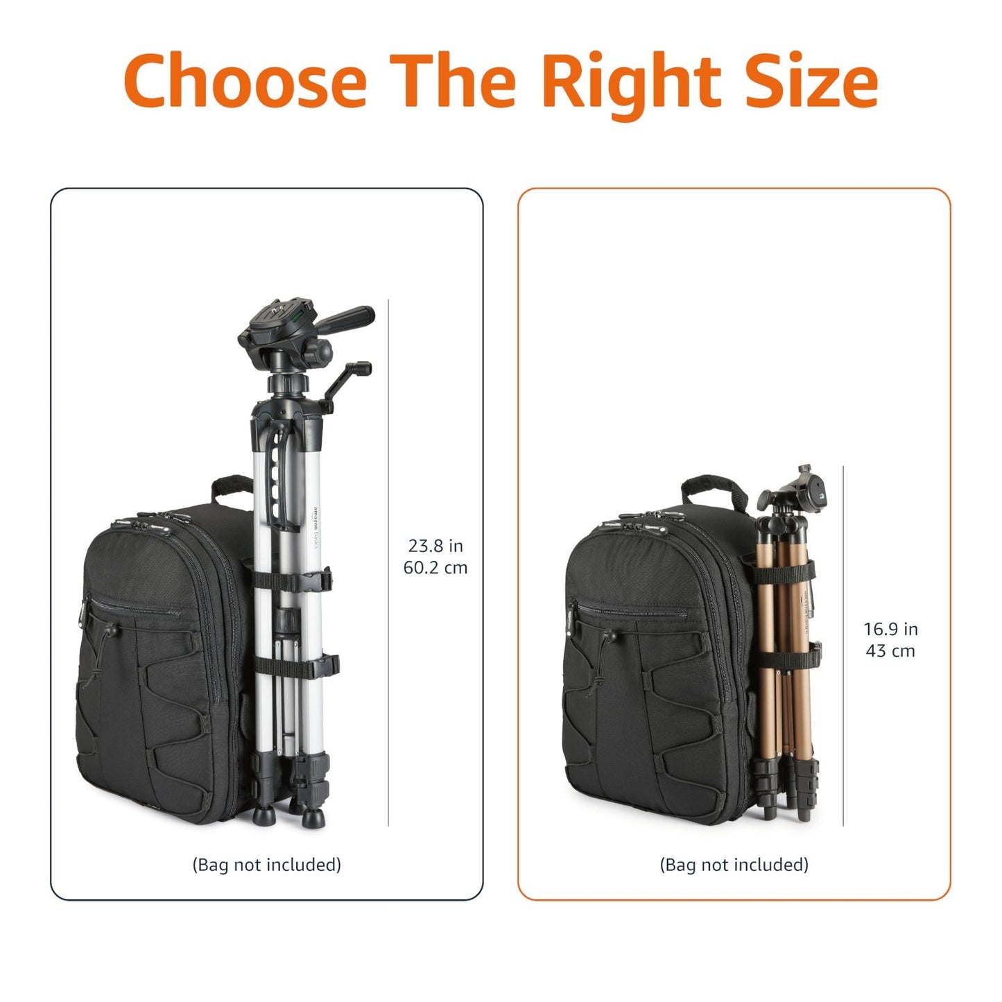 50" Lightweight Portable Camera Tripod Stand, Adjustable Height, Quick-Release P5