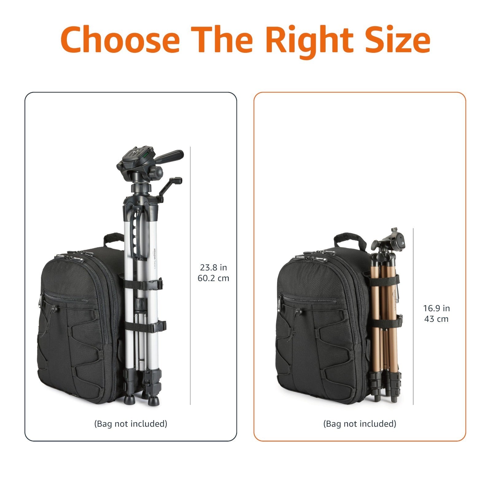 50" Lightweight Portable Camera Tripod Stand, Adjustable Height, Quick-Release P5