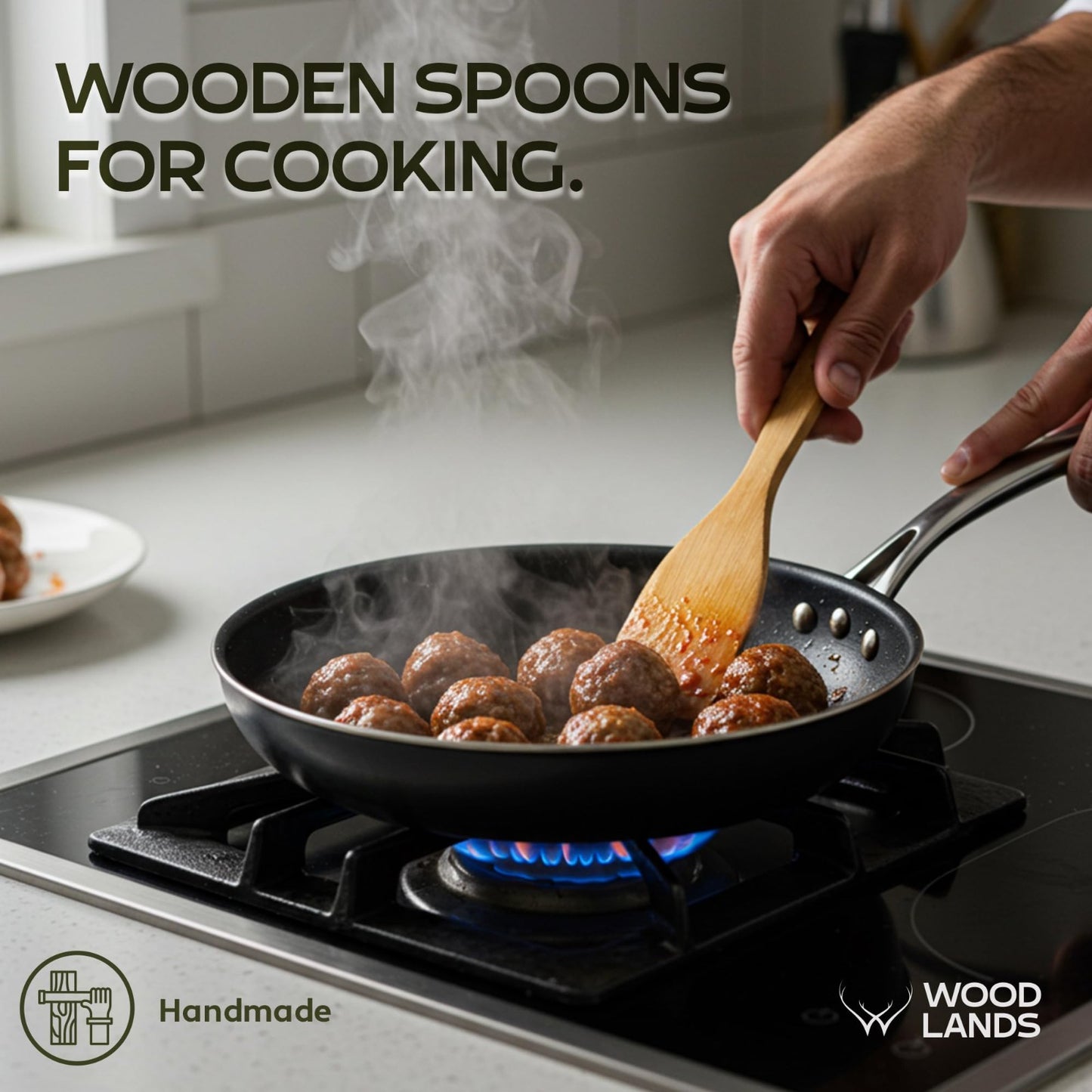 Premium Wooden Cooking Spoons Set of 6   Versatile Utensils for Nonstick Pans6