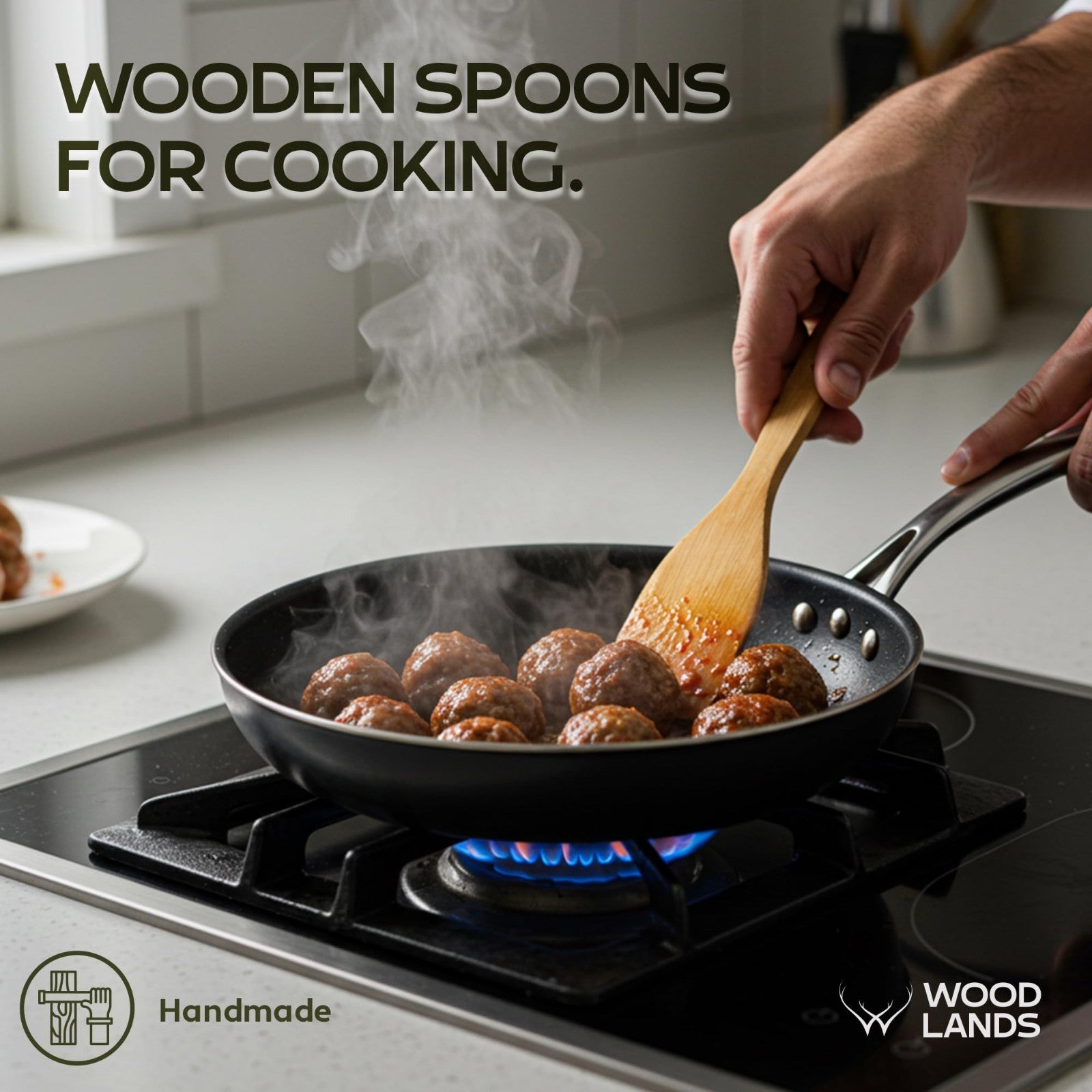 Premium Wooden Cooking Spoons Set of 6   Versatile Utensils for Nonstick Pans6