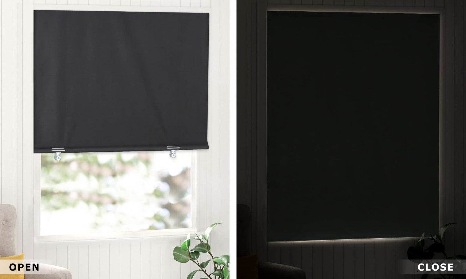 100% Blackout Roller Shades 36"x72" - No Tools, No Drill, Cordless, Thermal Insu6