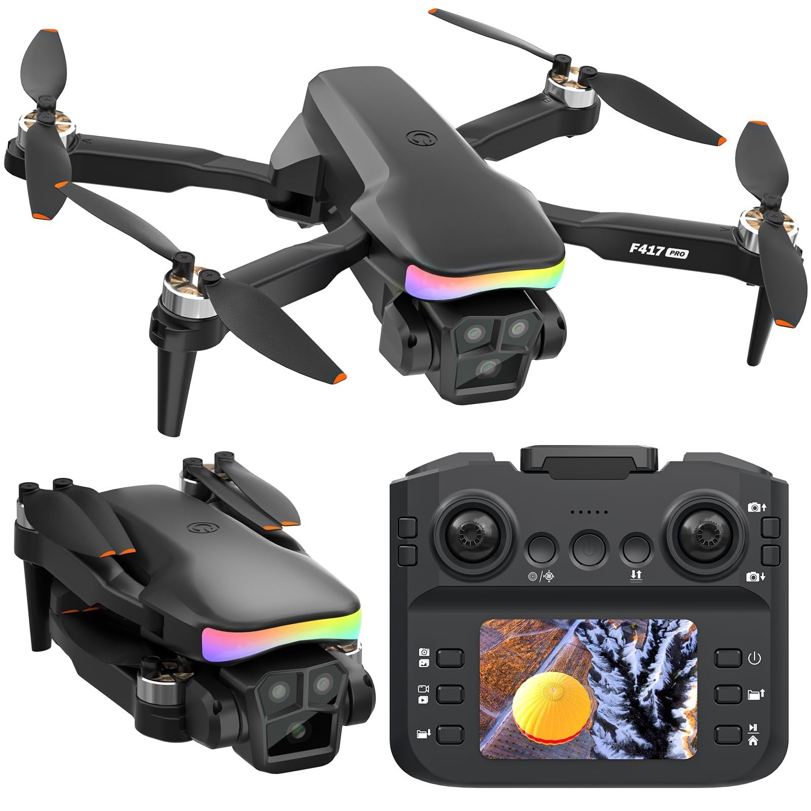 1080P Mini Drone with Camera for Kids & Adults, LED Lights, Dual Lens, Beginner1