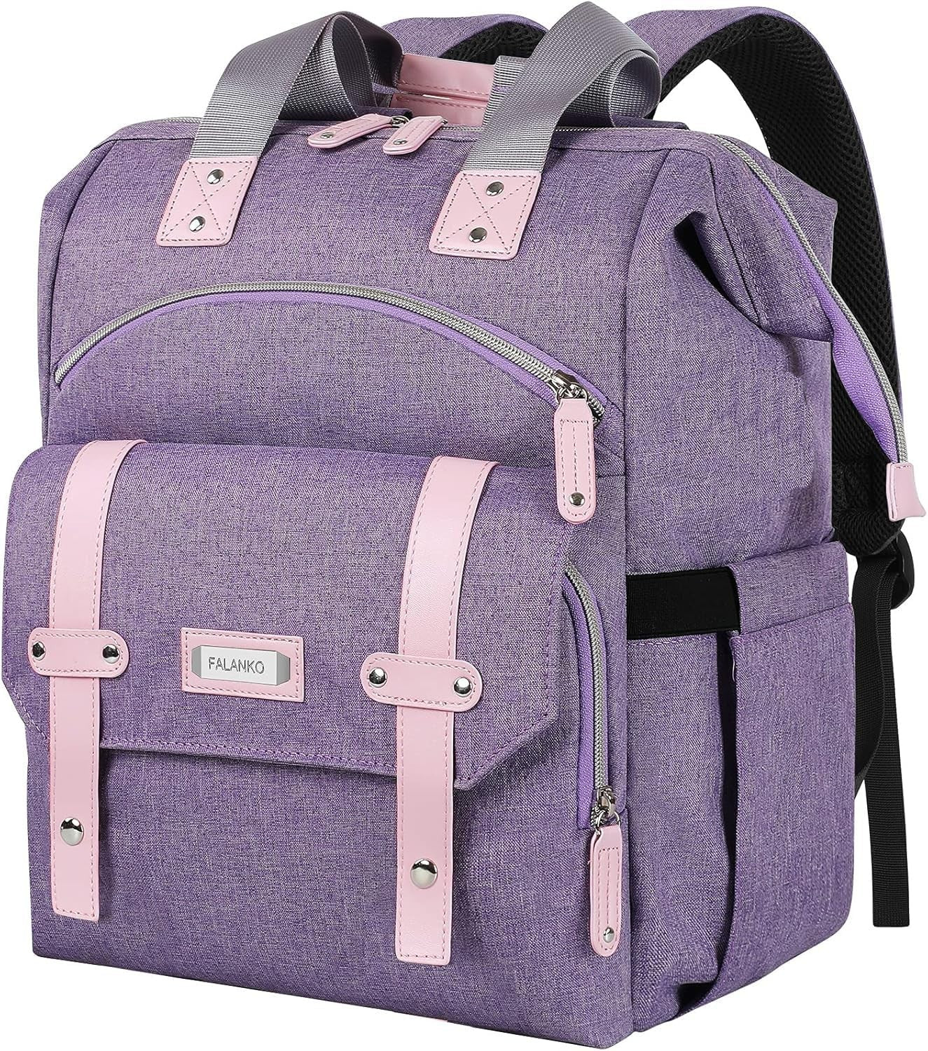 Stylish Anti Theft Laptop Backpack for Women, RFID Protection, Water Resistant,0