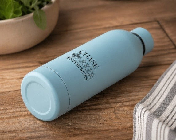 Chase Parker Enterprises 500 mL Stainless Steal Water Bottle   Blue1