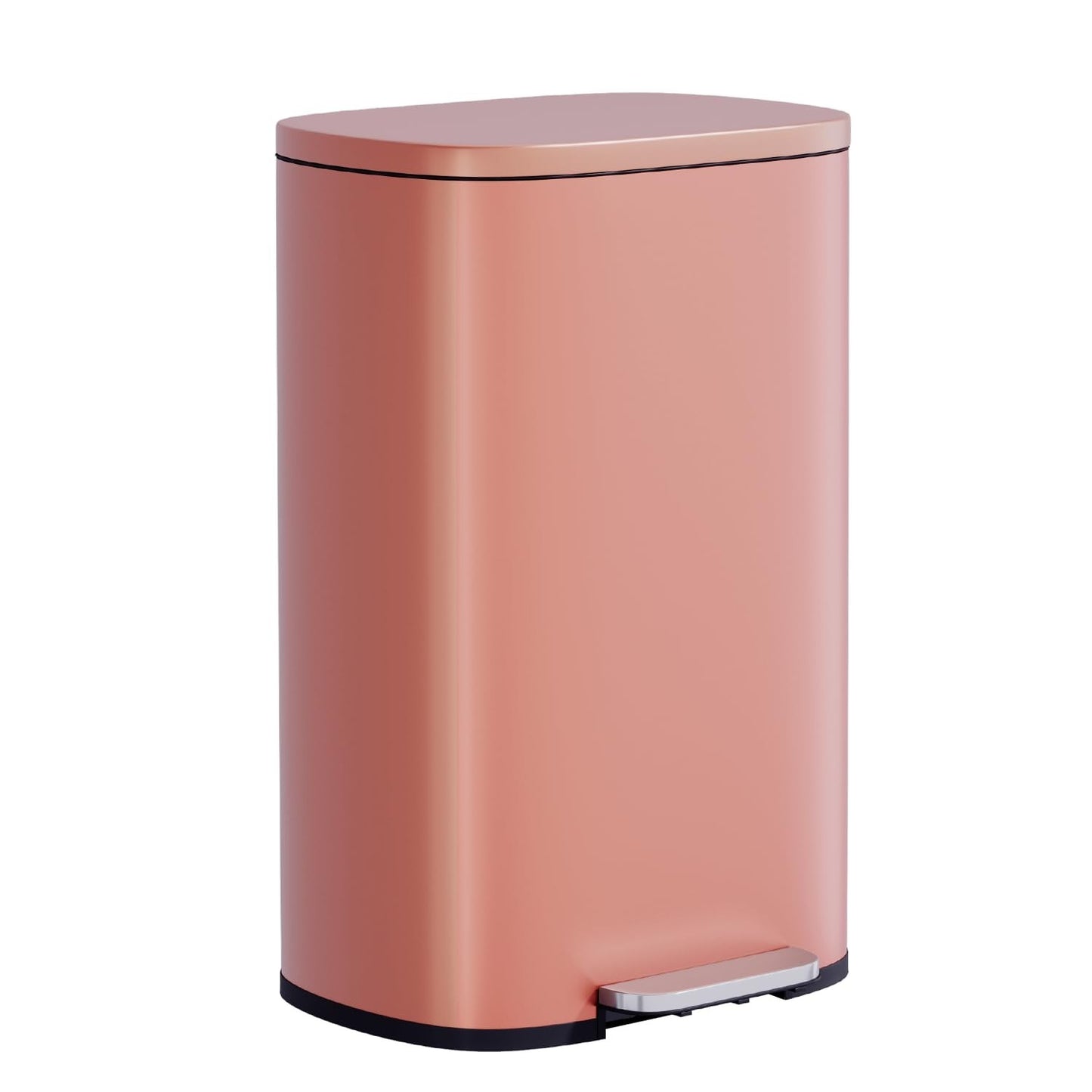 Stainless Steel Kitchen Trash Can with Lid, Removable Inner Bucket, Foot Pedal,1