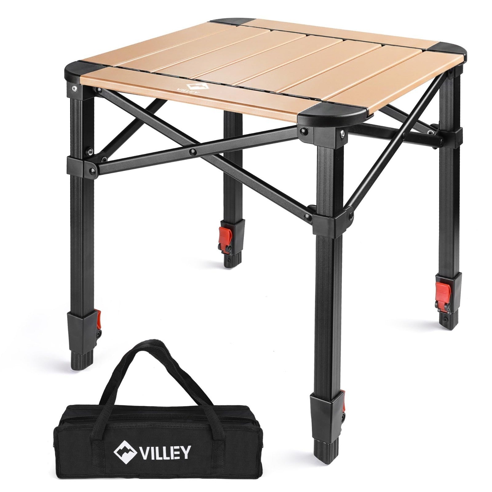 Lightweight Adjustable Folding Camping Table with Carry Bag - Perfect for Outdoo6