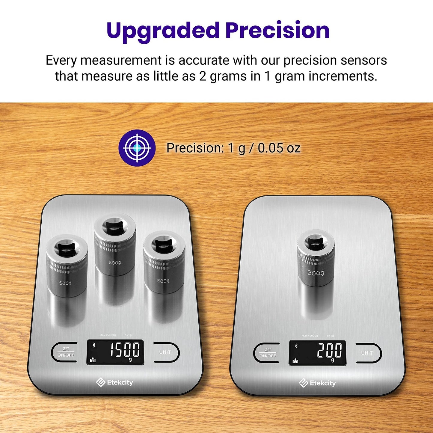 Digital Kitchen Scale   Food Nutrition Scale for Grams & Ounces, Tare Function,7