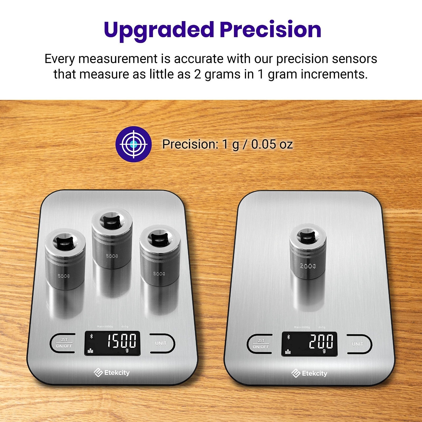Digital Kitchen Scale   Food Nutrition Scale for Grams & Ounces, Tare Function,7