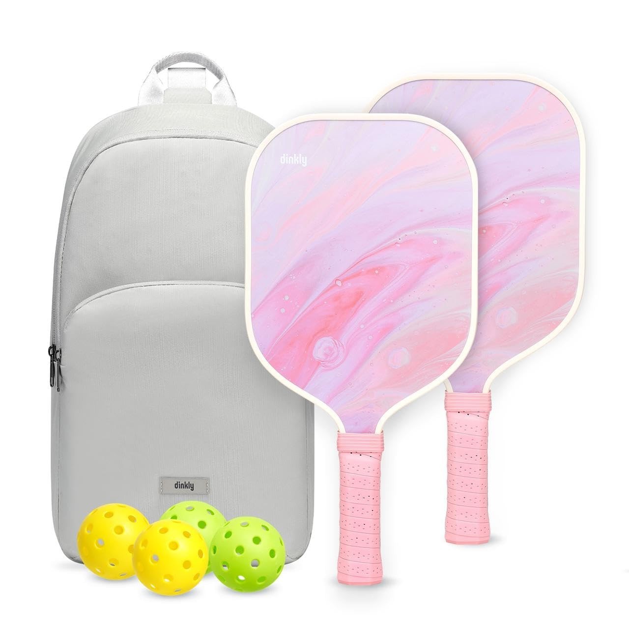 Pickleball Paddle Set of 2/4, USAPA Approved Graphite/Fiberglass Rackets, Balls1