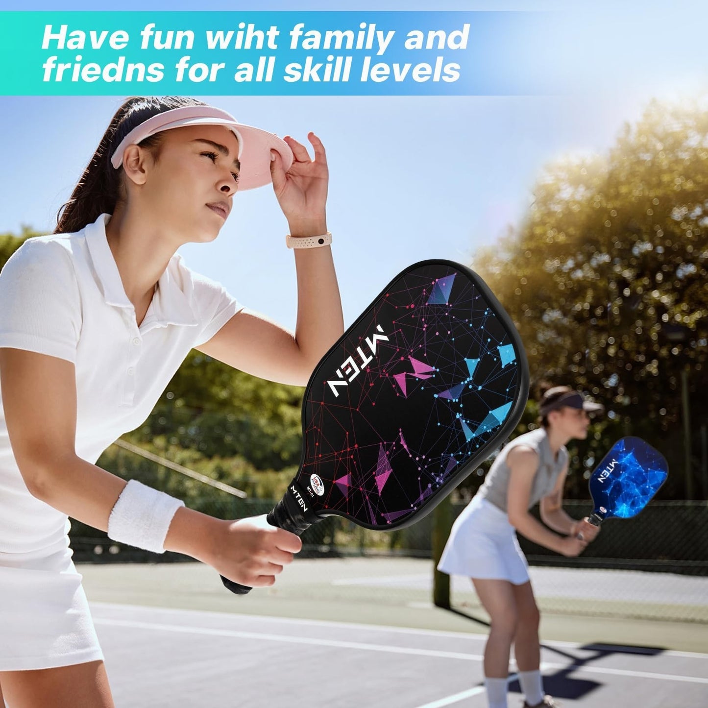 Pickleball Paddle Set of 2/4/1 - USAPA Approved Fiberglass Rackets, Lightweight6