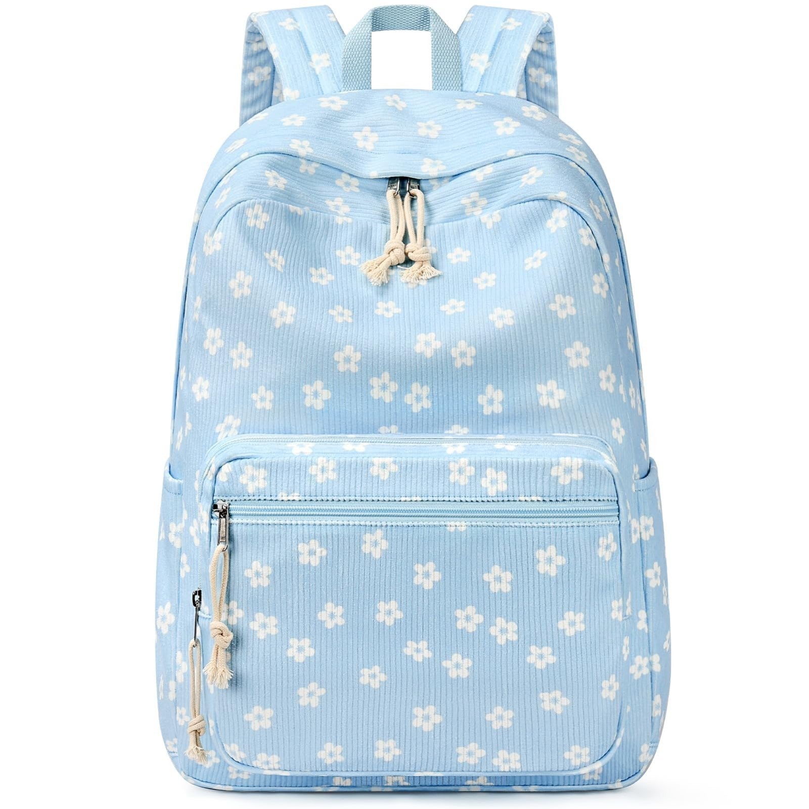 Stylish Preppy Corduroy Kids Backpack   Cute School Bookbag for Girls1