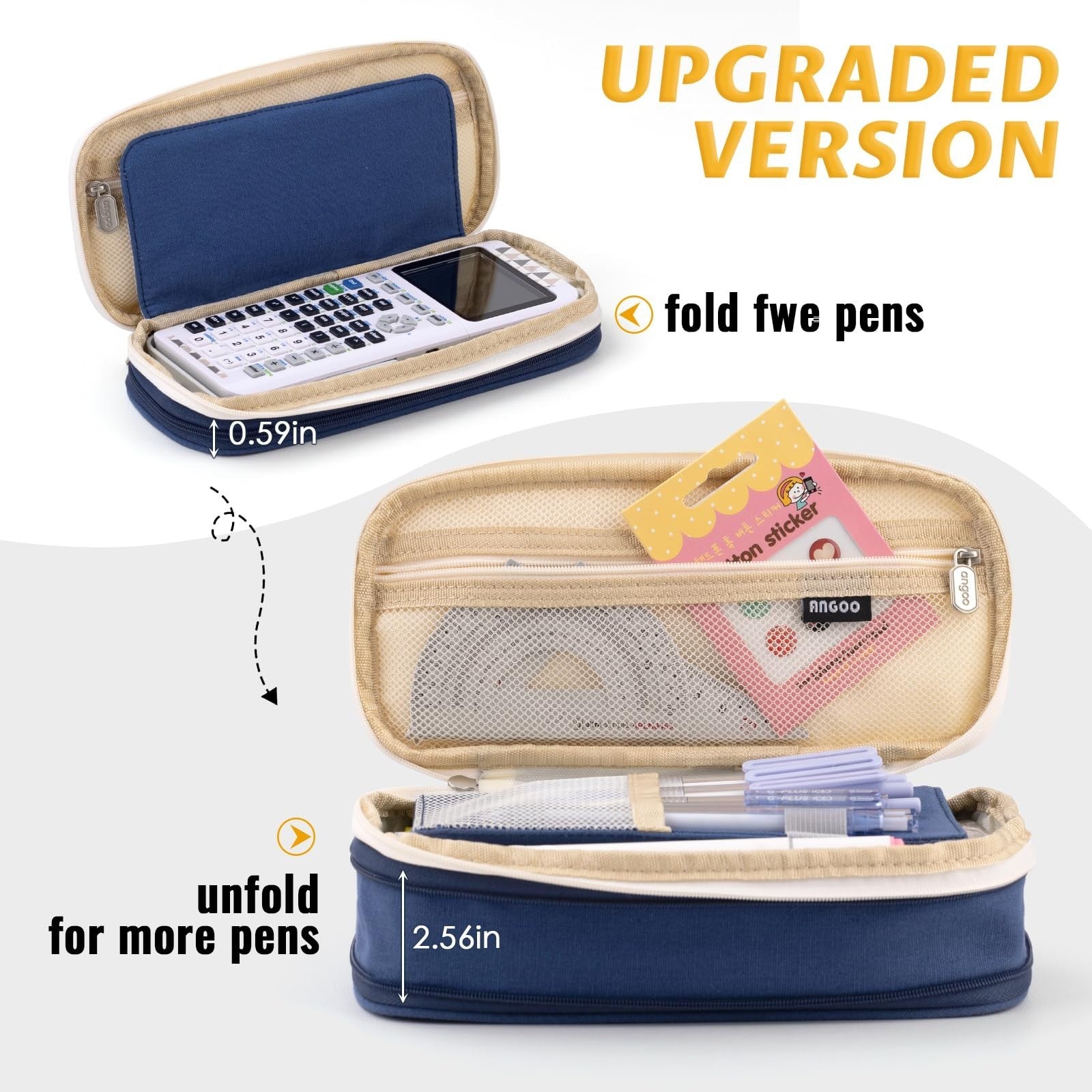 Large Capacity Pencil Case   Big Storage Organizer for Office, College & School3