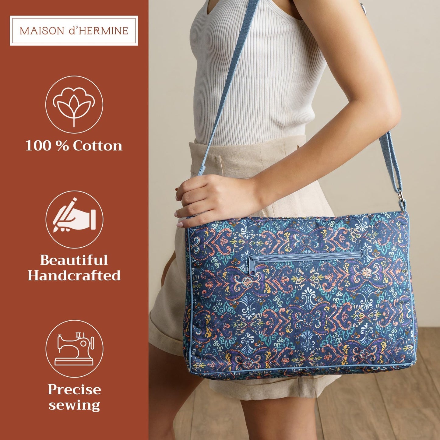Stylish Cotton Shoulder Bag for Women   Versatile Handbag, Perfect for Everyday2
