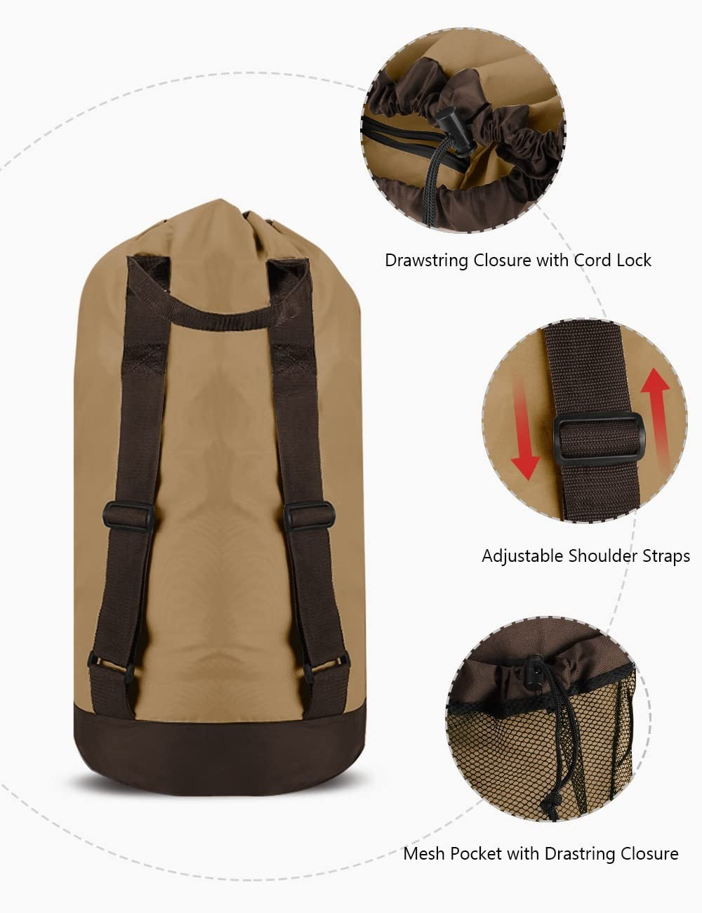 Optimized eBay Title:  "Durable Laundry Backpack with Shoulder Straps & Mesh Po3