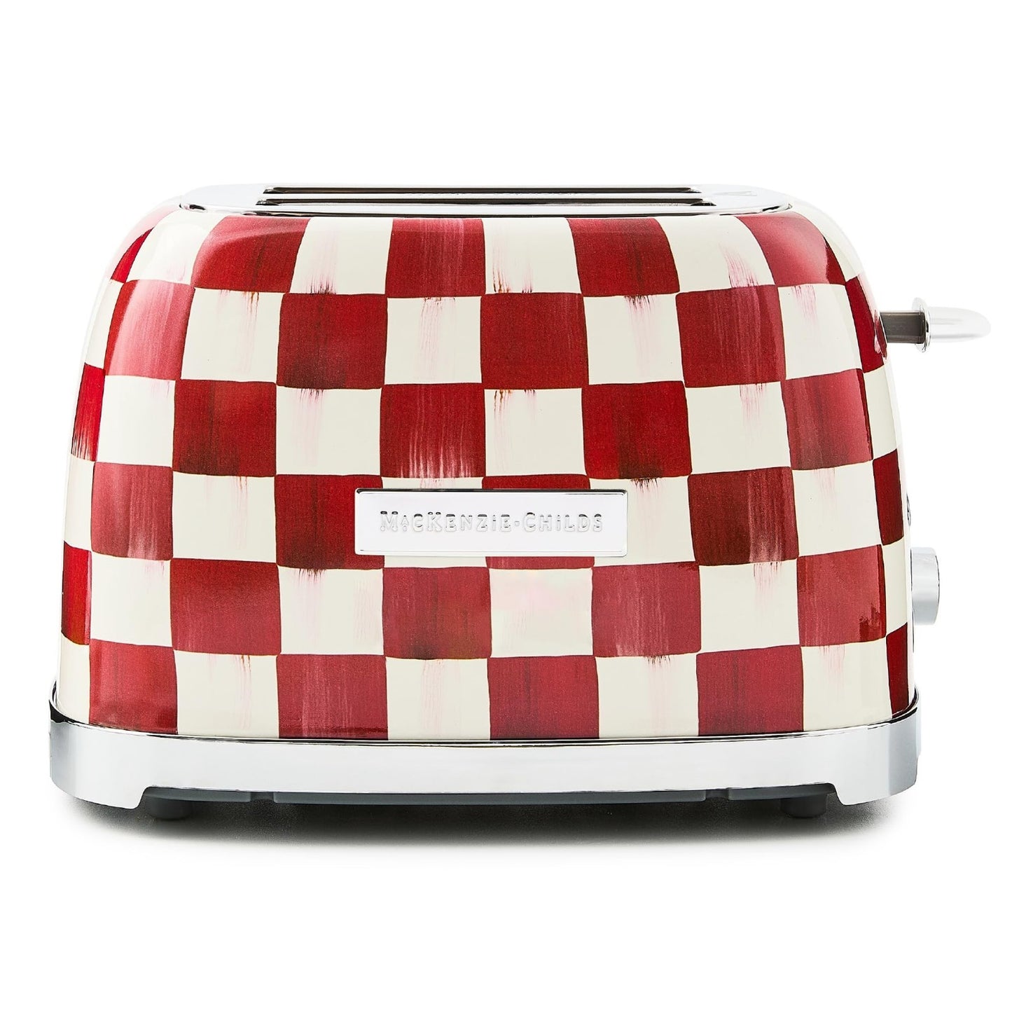 Decorative 2-Slice Toaster for Kitchen, Red and White Cherry Check Design1