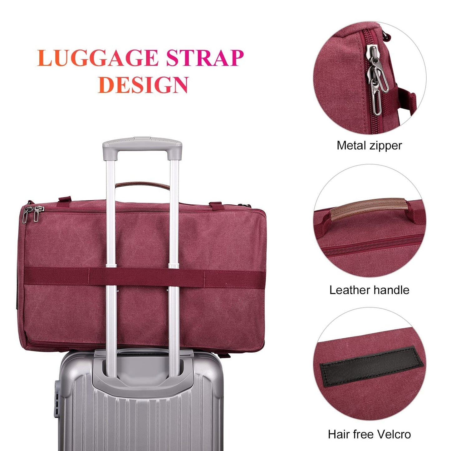 Vintage Canvas Travel Backpack for Women, Stylish Laptop Bag, Durable & Spacious5