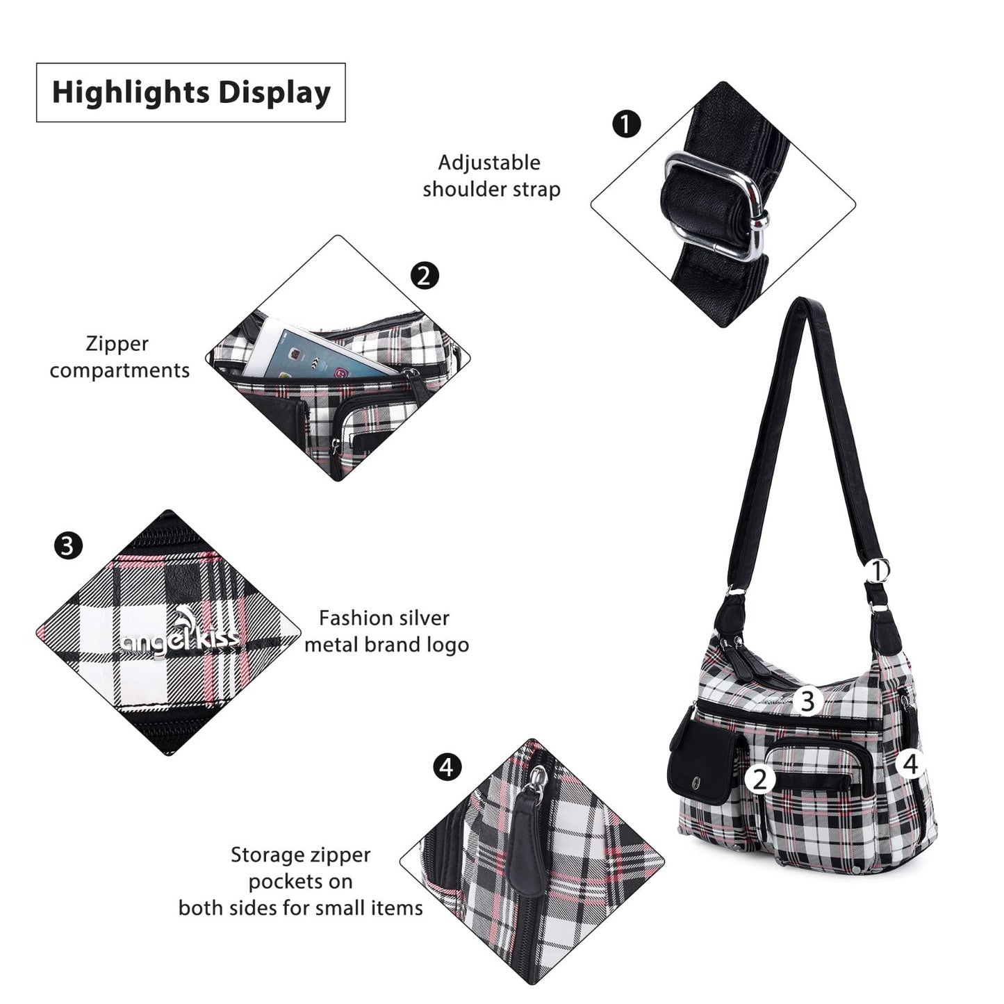 Stylish Crossbody Bags for Women   Medium Faux Leather Shoulder Handbags & Purse5