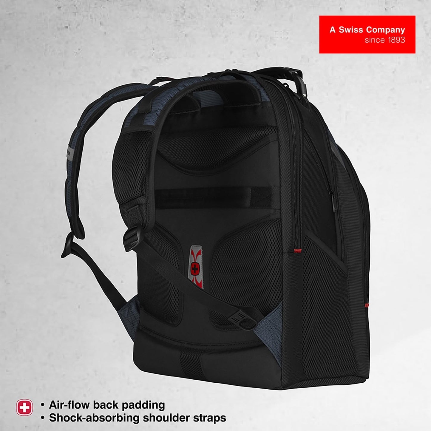 17" Laptop Backpack for Men & Women, Stylish Black/Gray/Blue Bag, Durable & Spac2