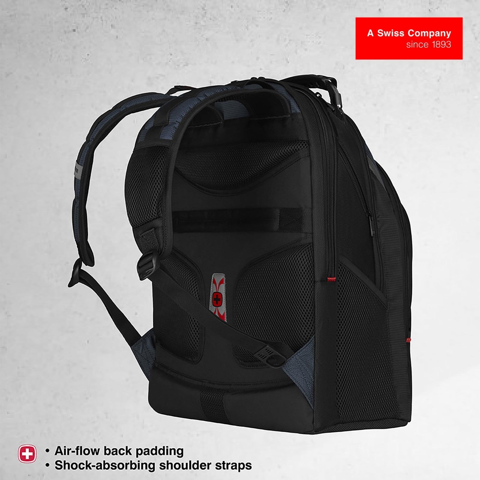 17" Laptop Backpack for Men & Women, Stylish Black/Gray/Blue Bag, Durable & Spac2
