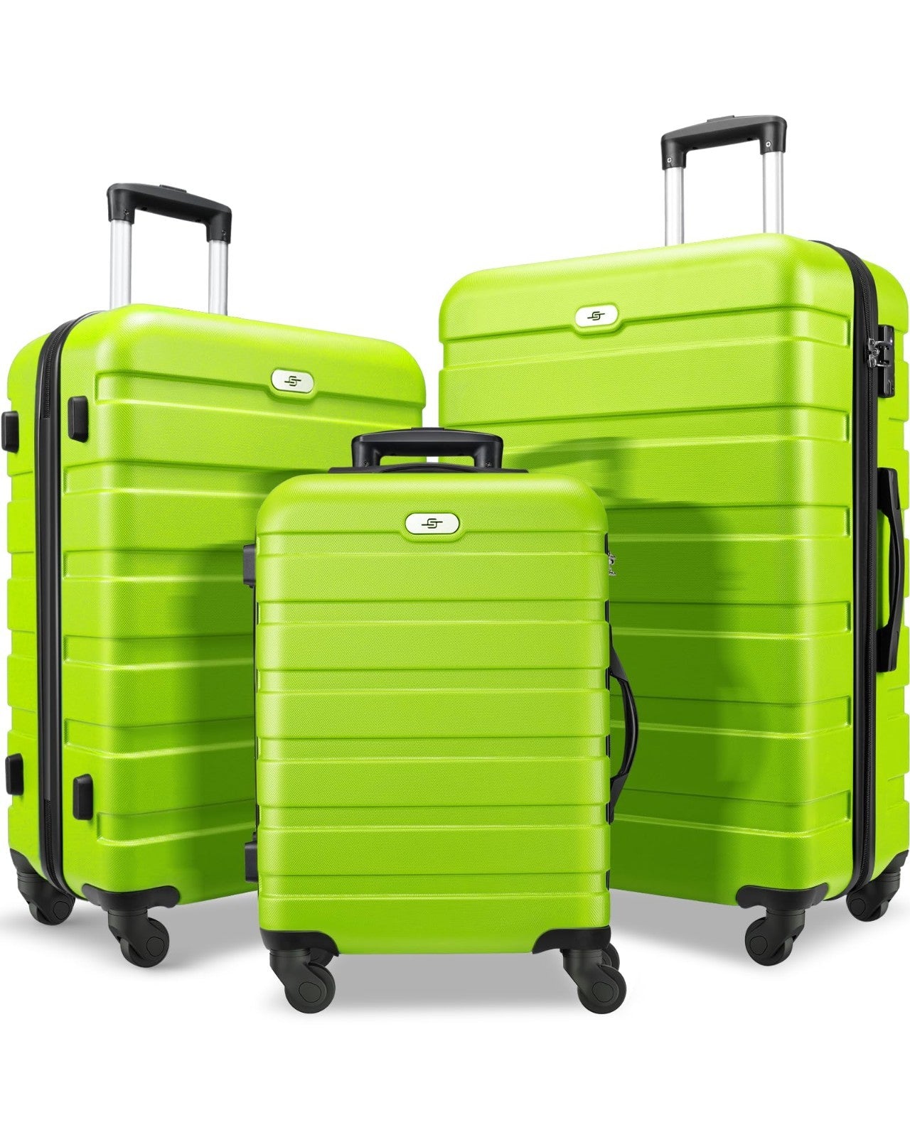 3 Piece Hard Shell Luggage Set with Spinner Wheels & TSA Lock - 20/24/28 Inch, L1