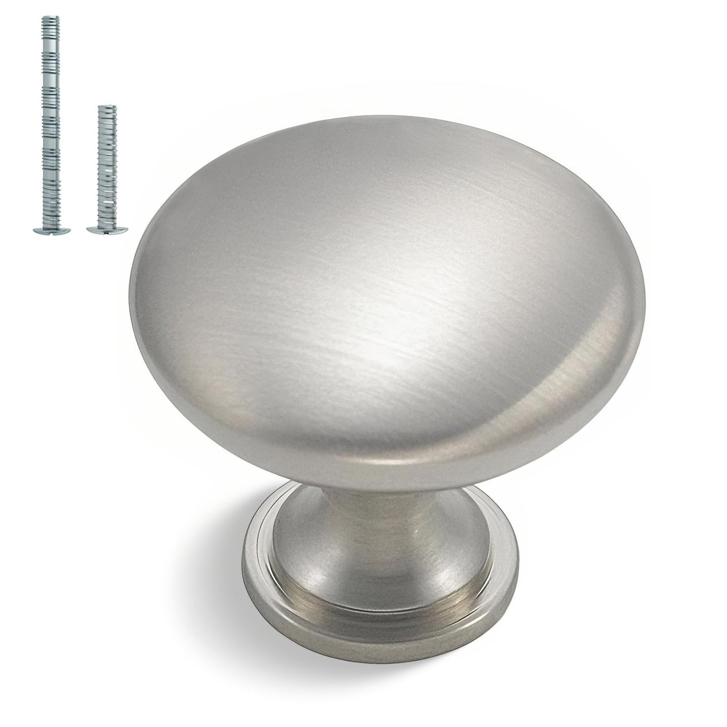 50 Pack Brushed Nickel Cabinet Knobs   Zinc Alloy, Rust Resistant, Smooth Surfac1