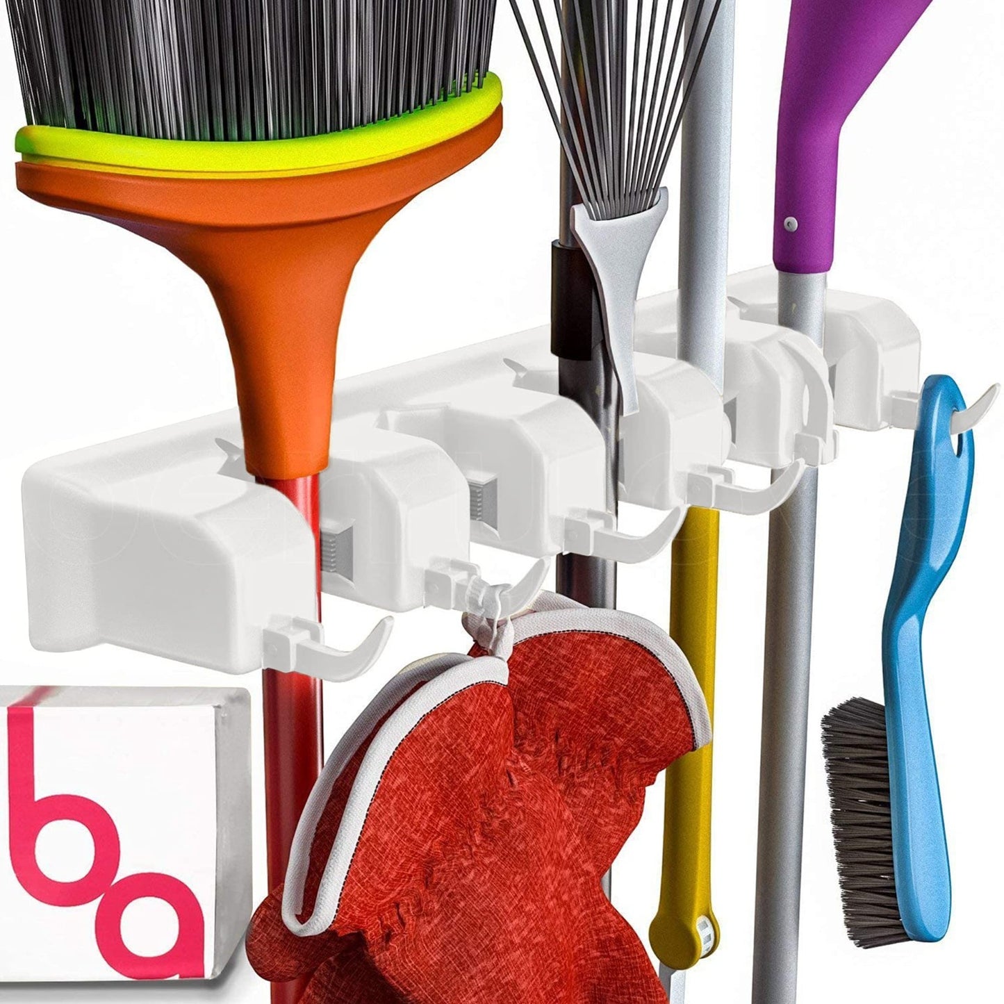 Wall Mount Mop & Broom Holder - Garden Tool Organizer, Utility Closet Storage (21