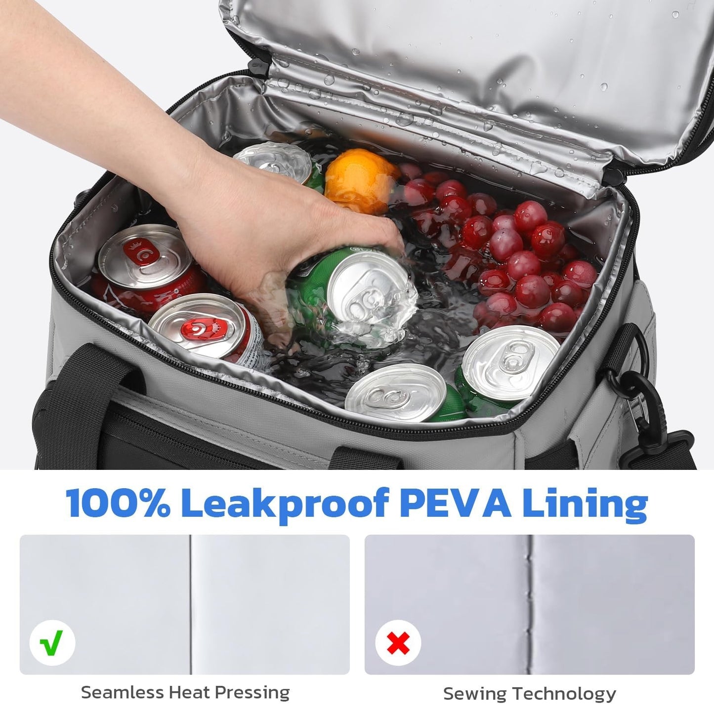 Insulated Lunch Bag 20L Cooler | Expandable, Leakproof, Portable for Work/Travel4