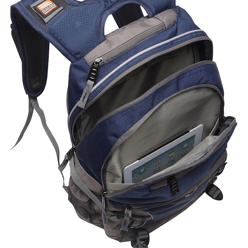 Versatile Travel & Work Backpack, Tablet Sleeve, One Size, Sequin Bluebird Desig2