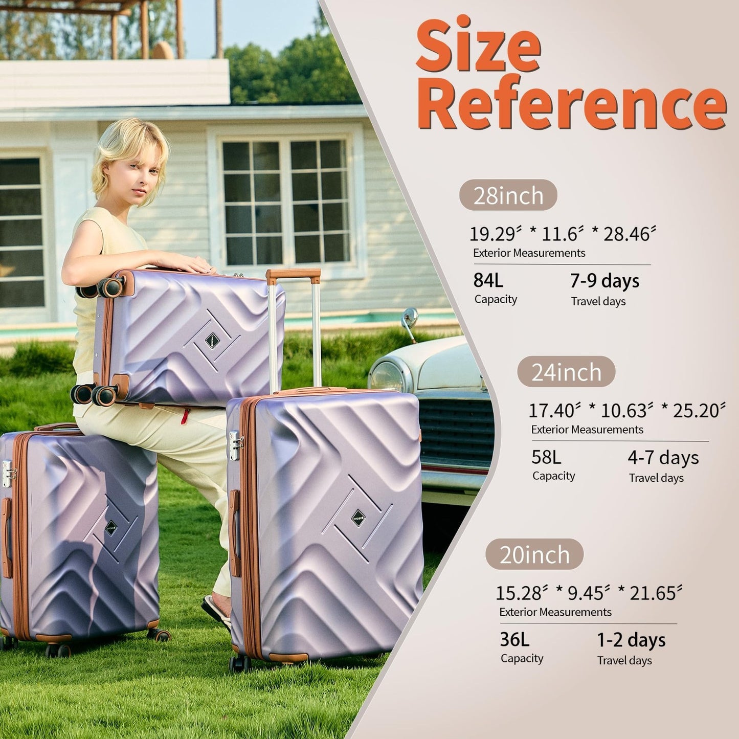 10-Piece Expandable Luggage Set, Airline Approved Carry-On, Hard Shell Suitcases6