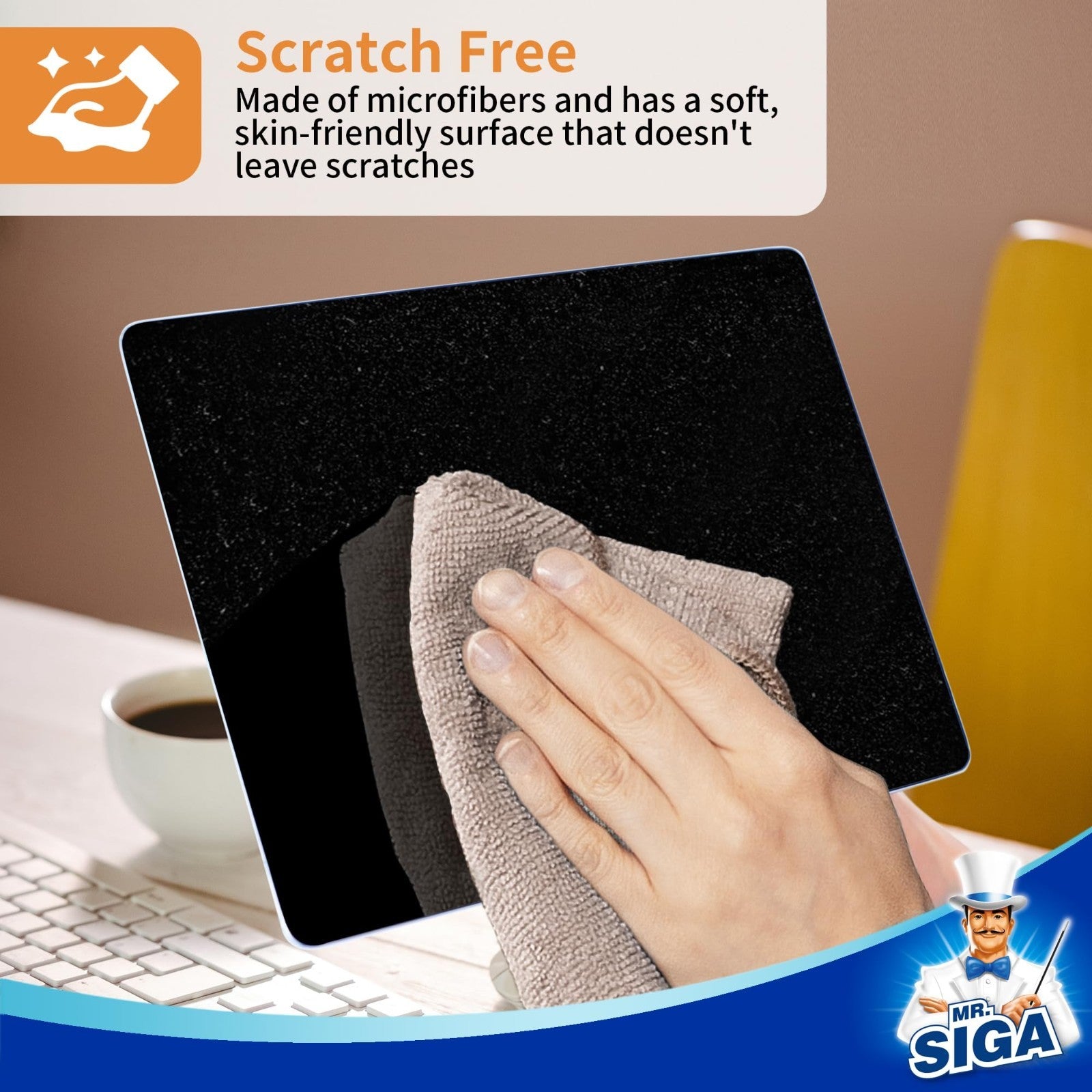 12 Pack Streak-Free Microfiber Cleaning Cloths - Ultra-Absorbent Towels for Home4