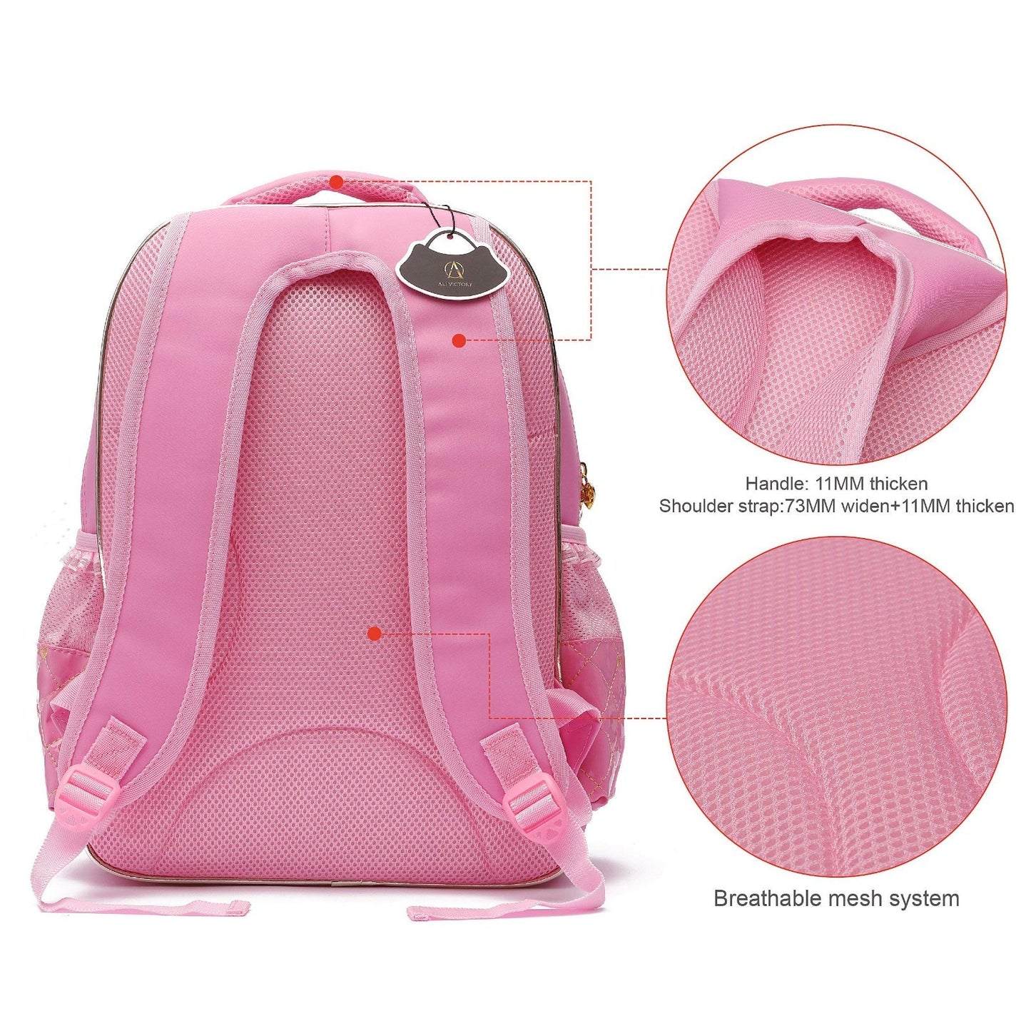 Cute Waterproof Backpack for Girls   Large Toddler School Bag & Travel Daypack5
