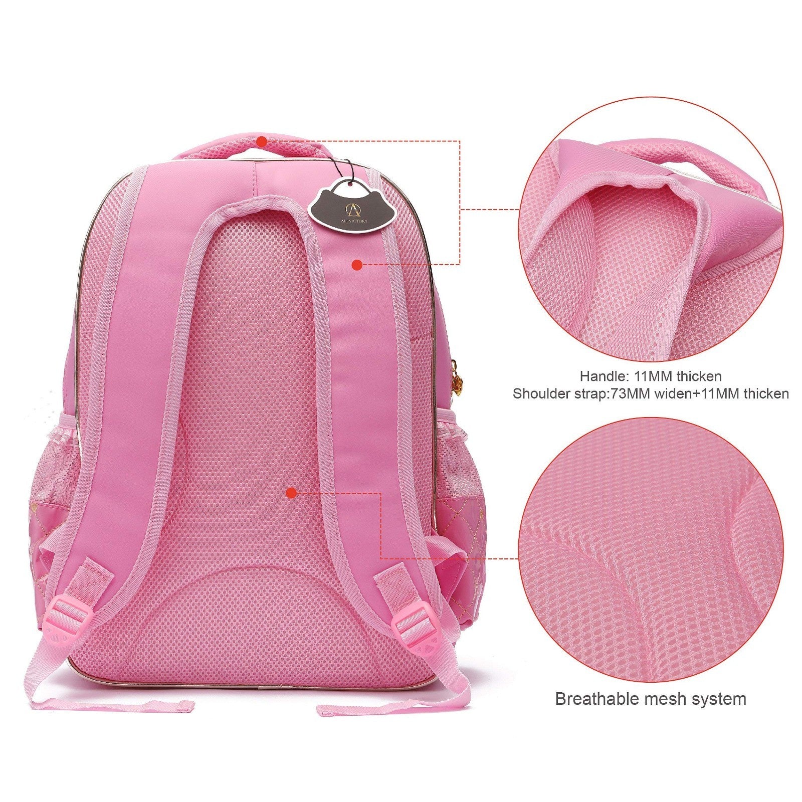 Cute Waterproof Backpack for Girls   Large Toddler School Bag & Travel Daypack5