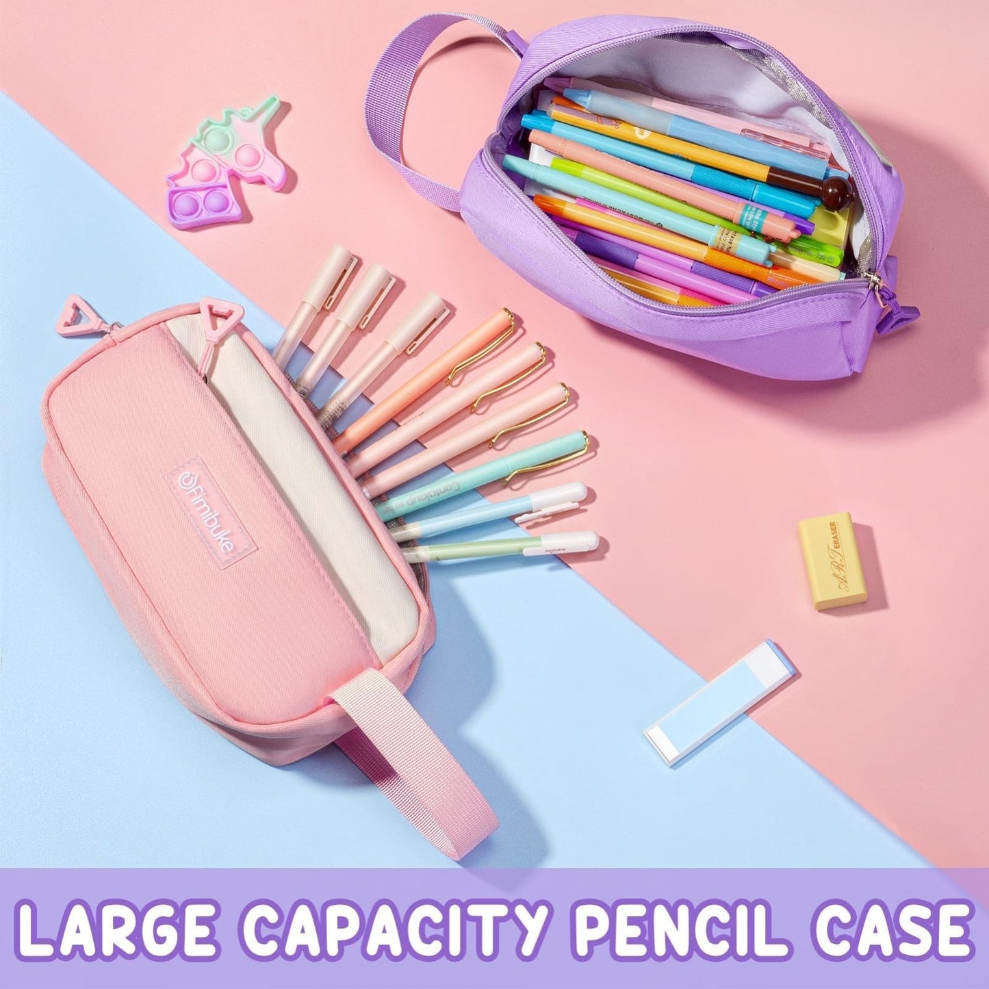 Waterproof School Backpack for Girls with Lunch Box & Pencil Case   Stylish & Du6