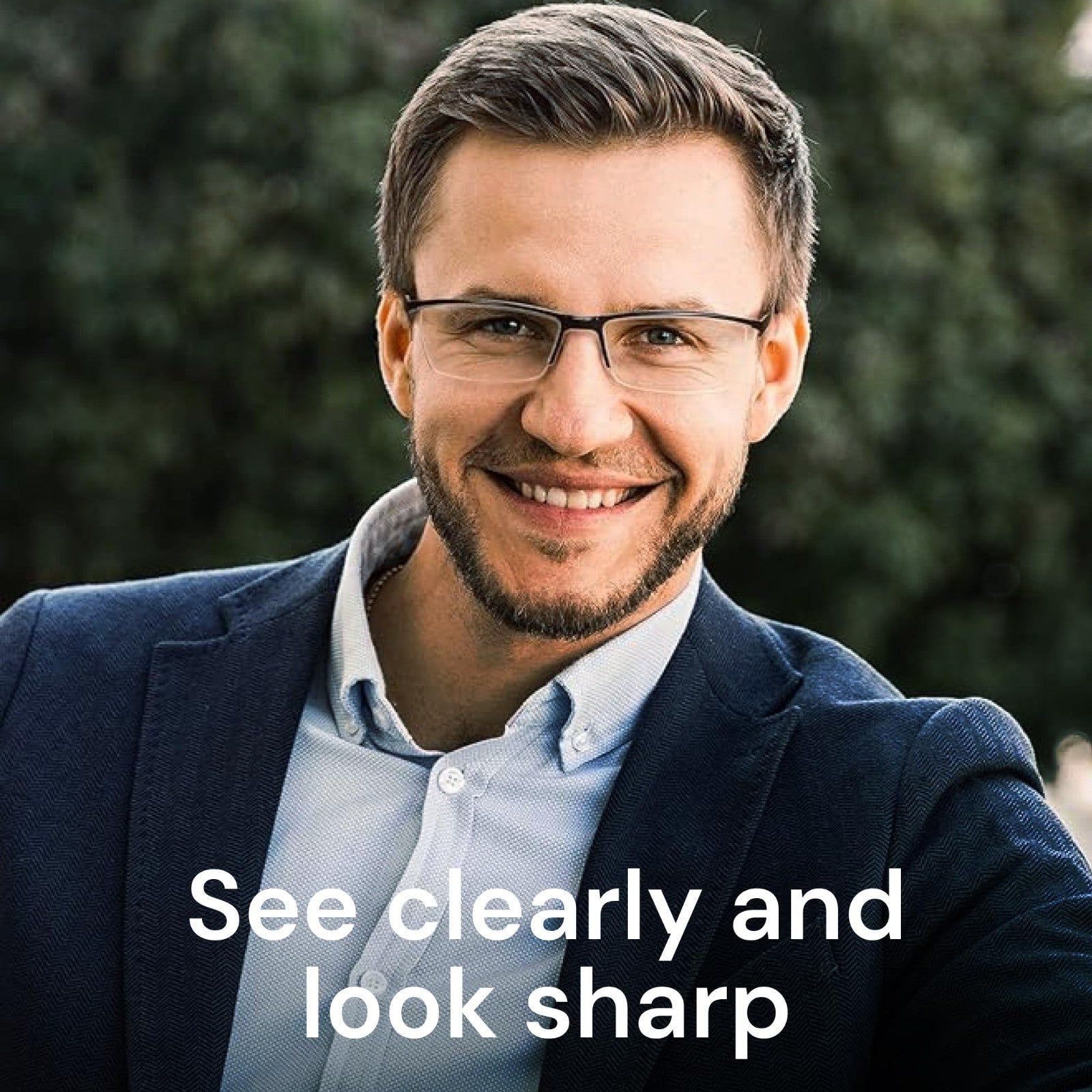 Durable Blue Light Filtering Reading Glasses for Men - Comfortable TR90 Frames8