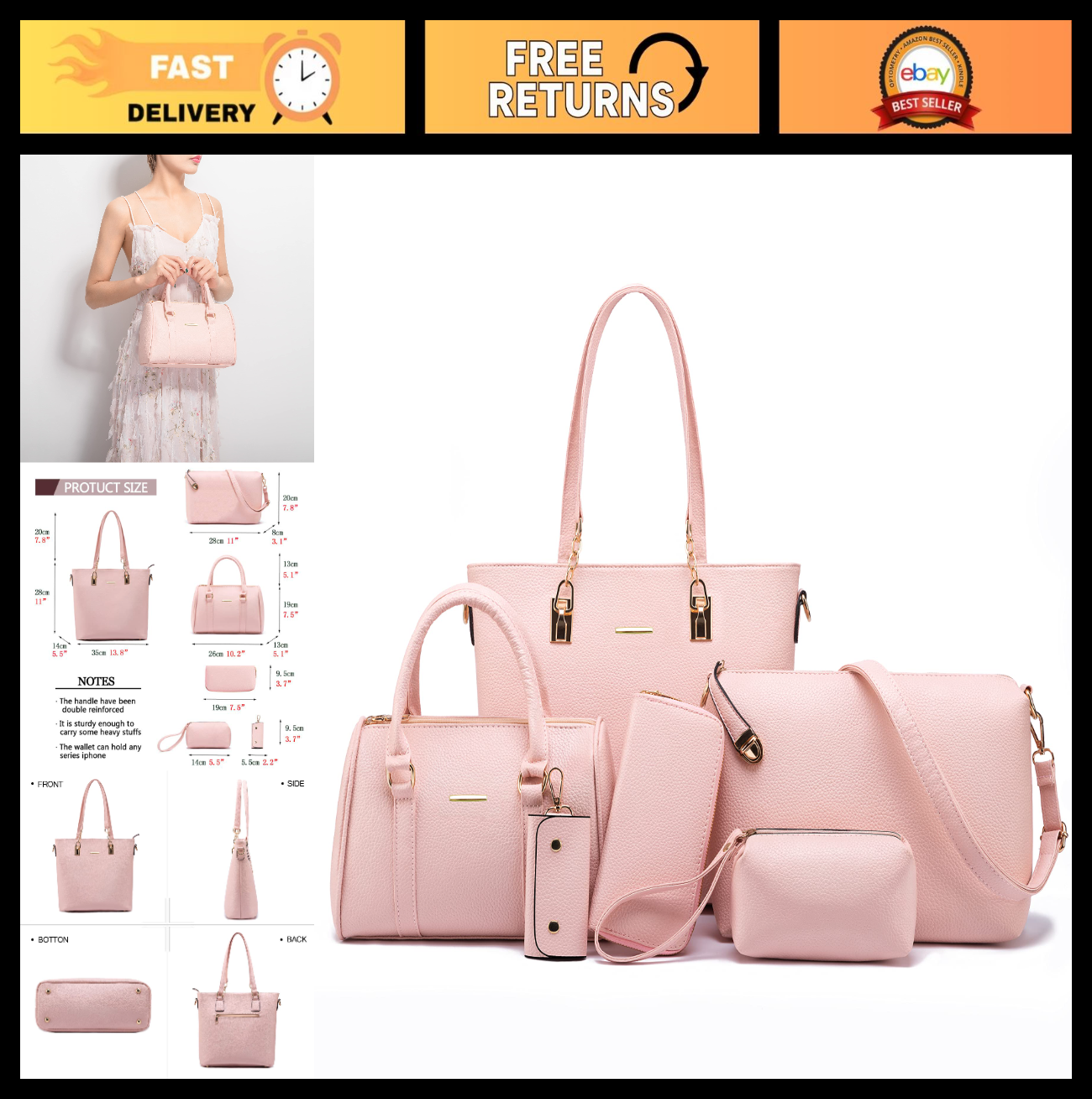 Stylish Designer Handbags for Women - Satchel Shoulder Tote Top Handle Purse0