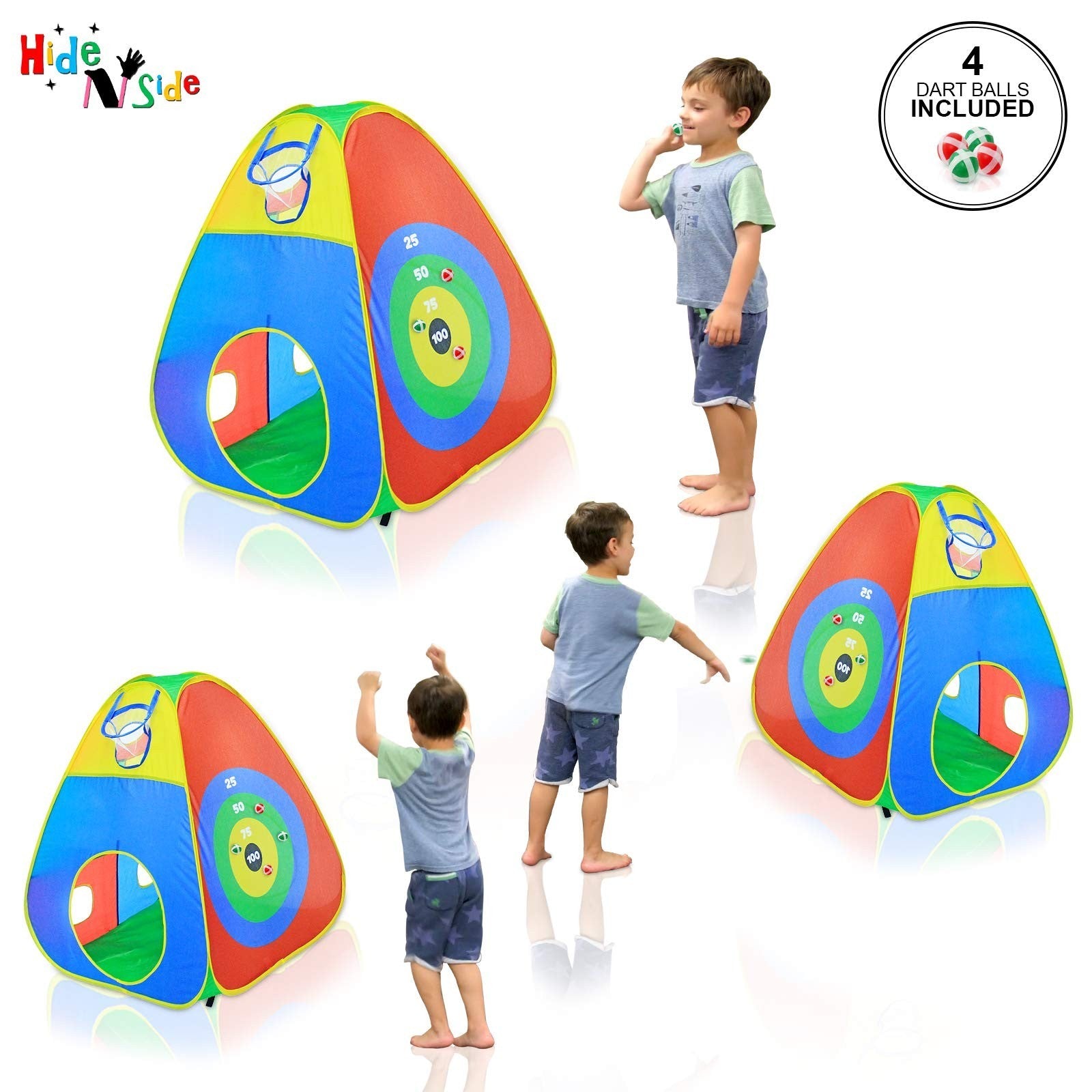 5pc Kids Ball Pit Tents & Tunnels Set, Toddler Play Gym with Crawl Tunnel, Indoo5