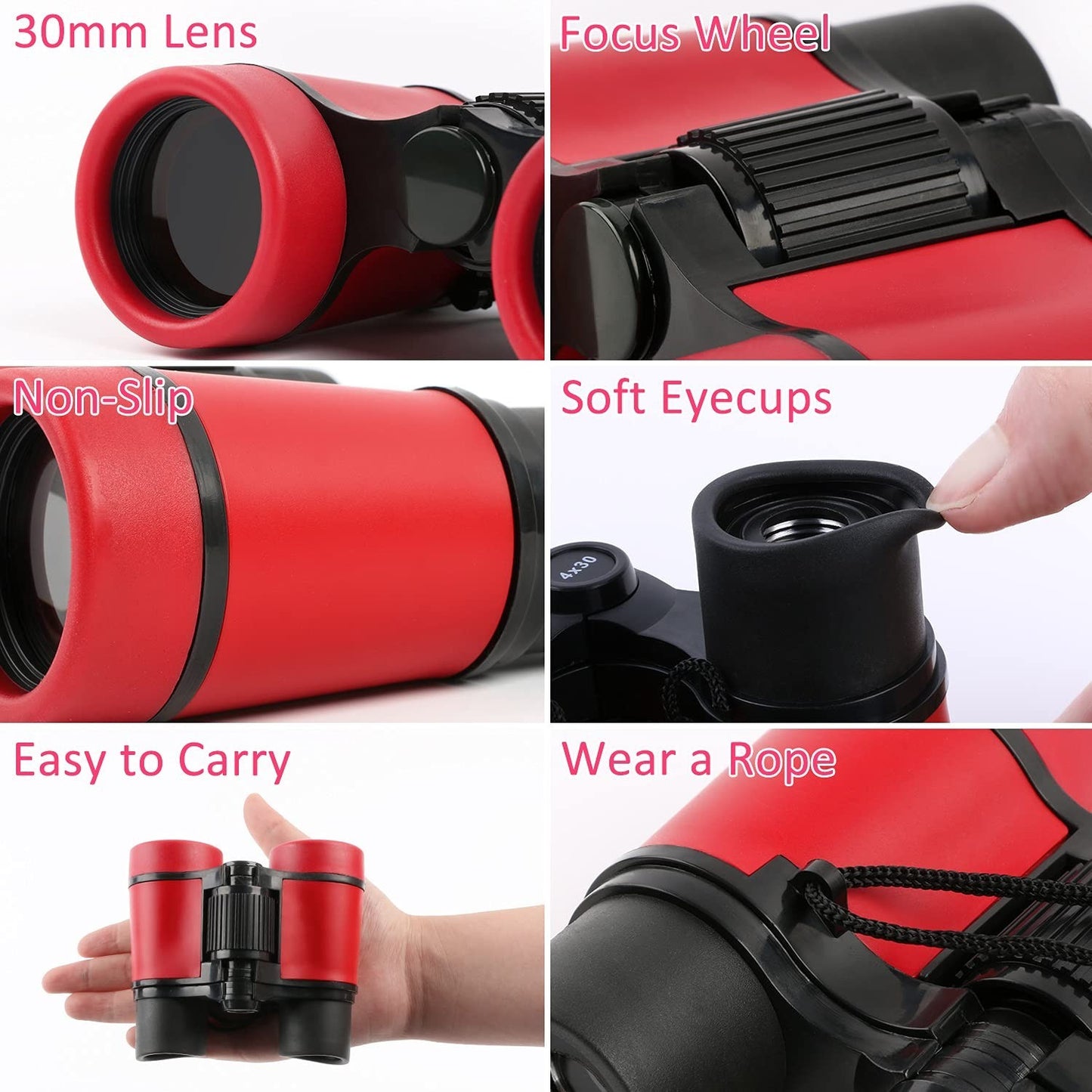 Kids Shockproof Binoculars Set for Ages 3 12   Bird Watching, Hiking, Learning T2