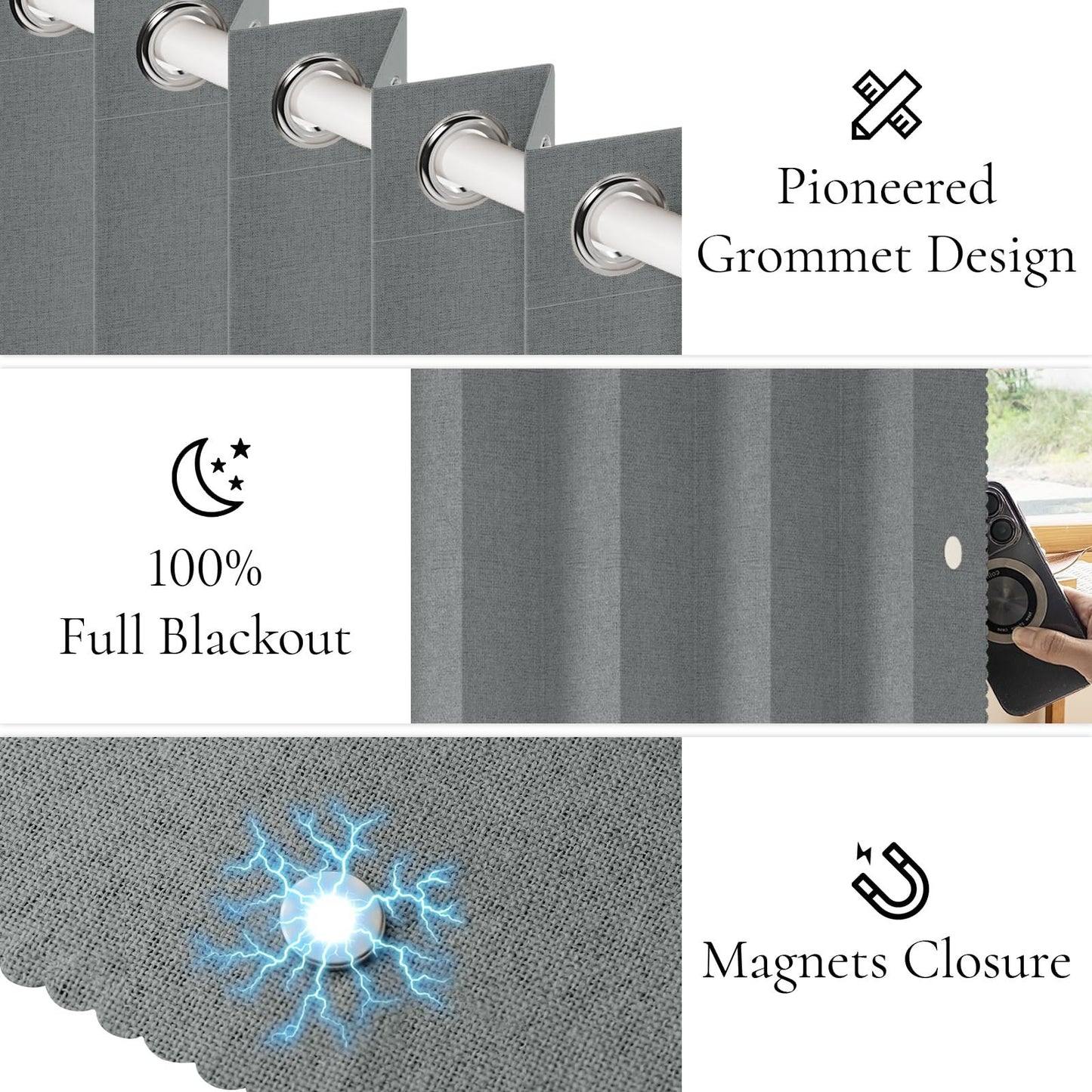Vertical Shades & Blinds, Room Divider Curtain for Sliding Doors, 1 Panel 100x966