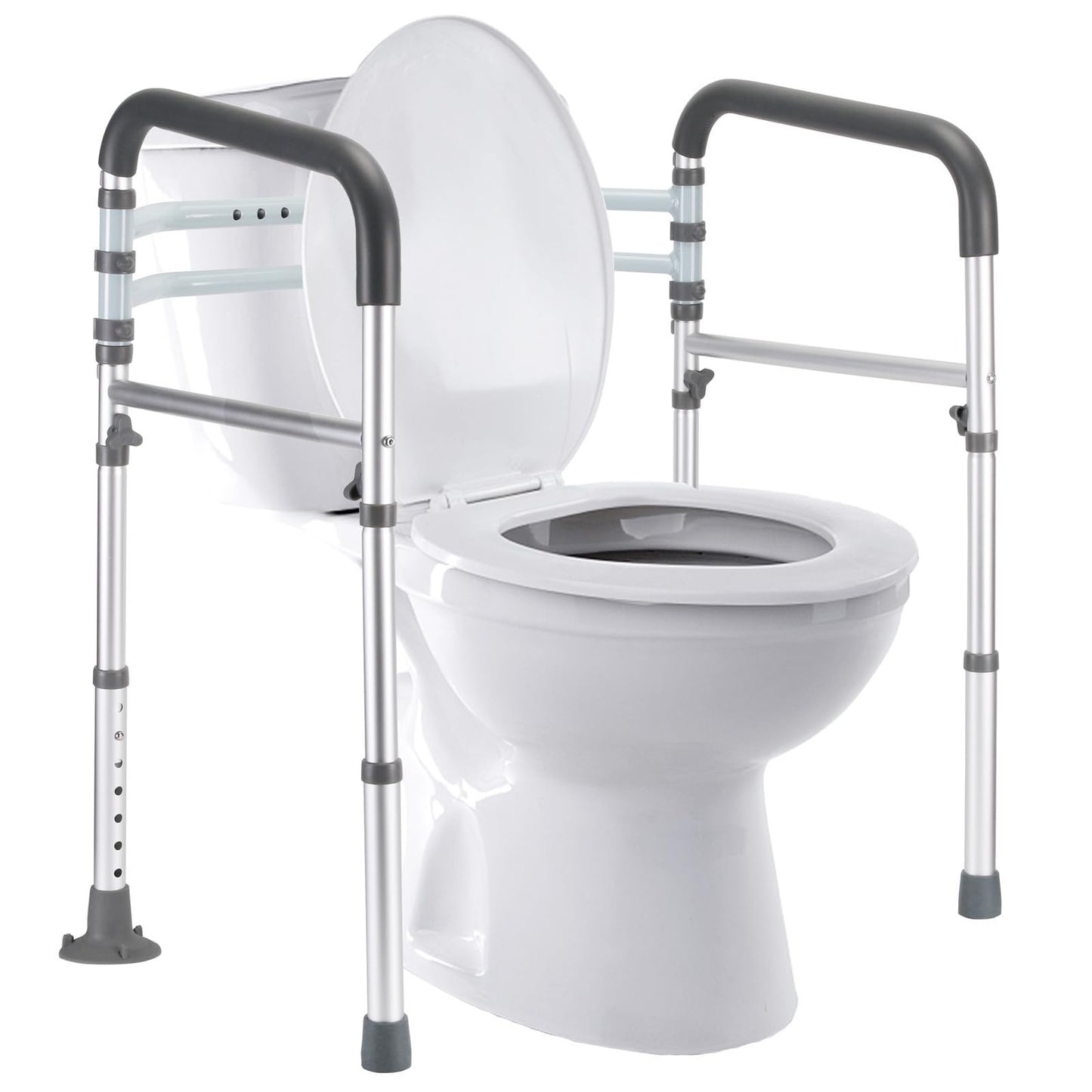 Toilet Safety Rails   Adjustable Height & Width, Foldable Design, 350 lbs Capaci1