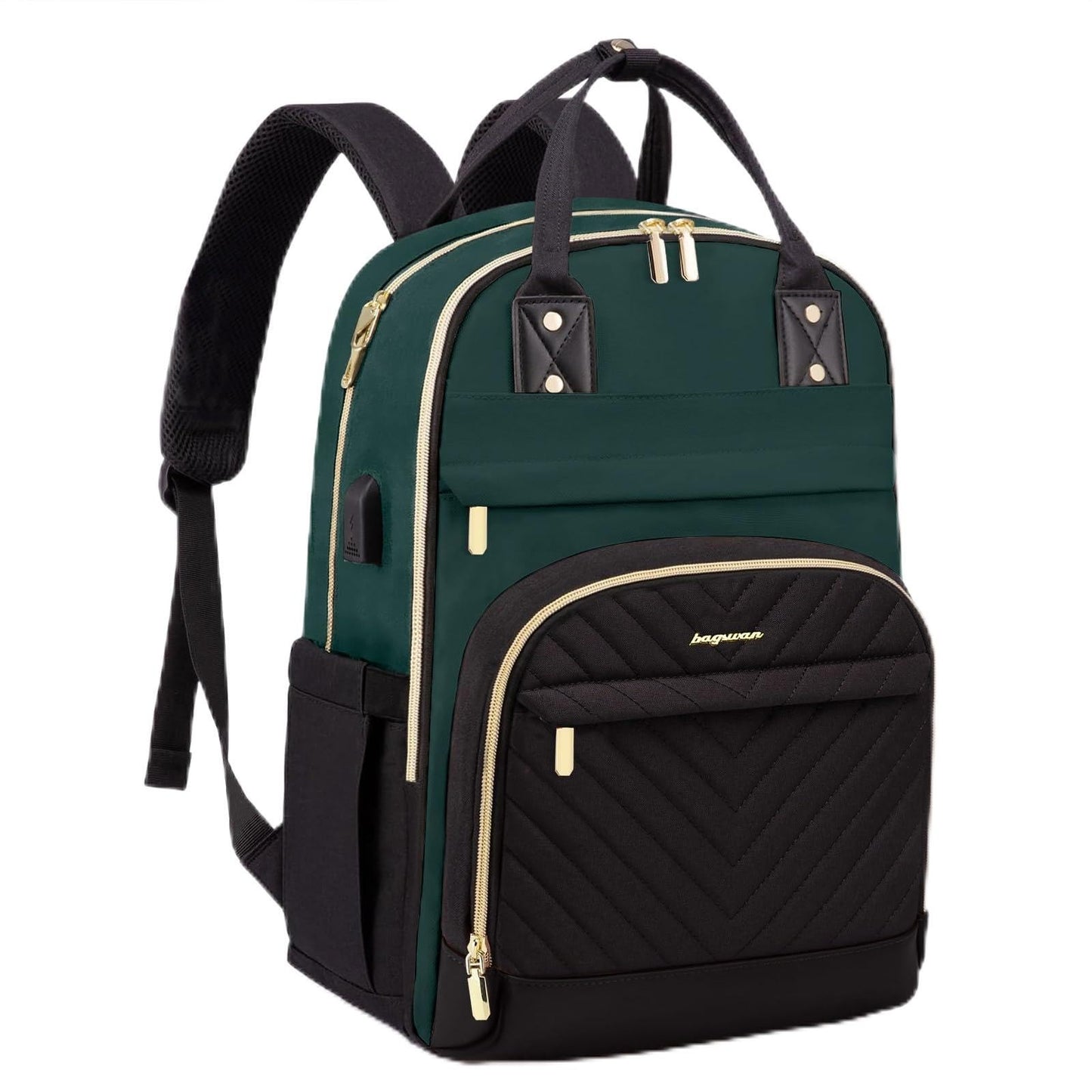 Stylish 15.6" Laptop Backpack for Women   Waterproof Travel Bag with USB Charger1