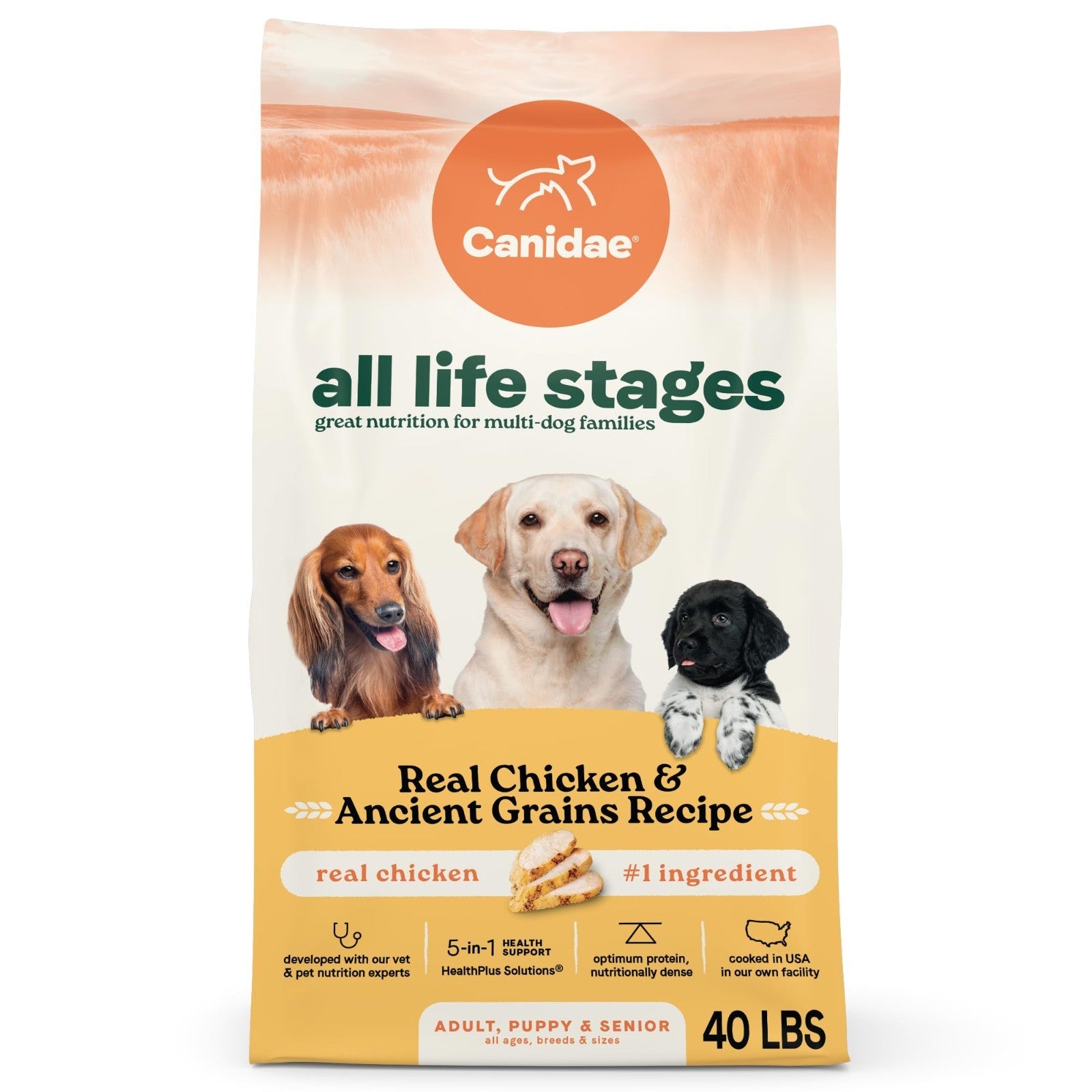 All Life Stages Dog Food, Real Chicken & Ancient Grains, 40 lb Bag   Premium Nut1