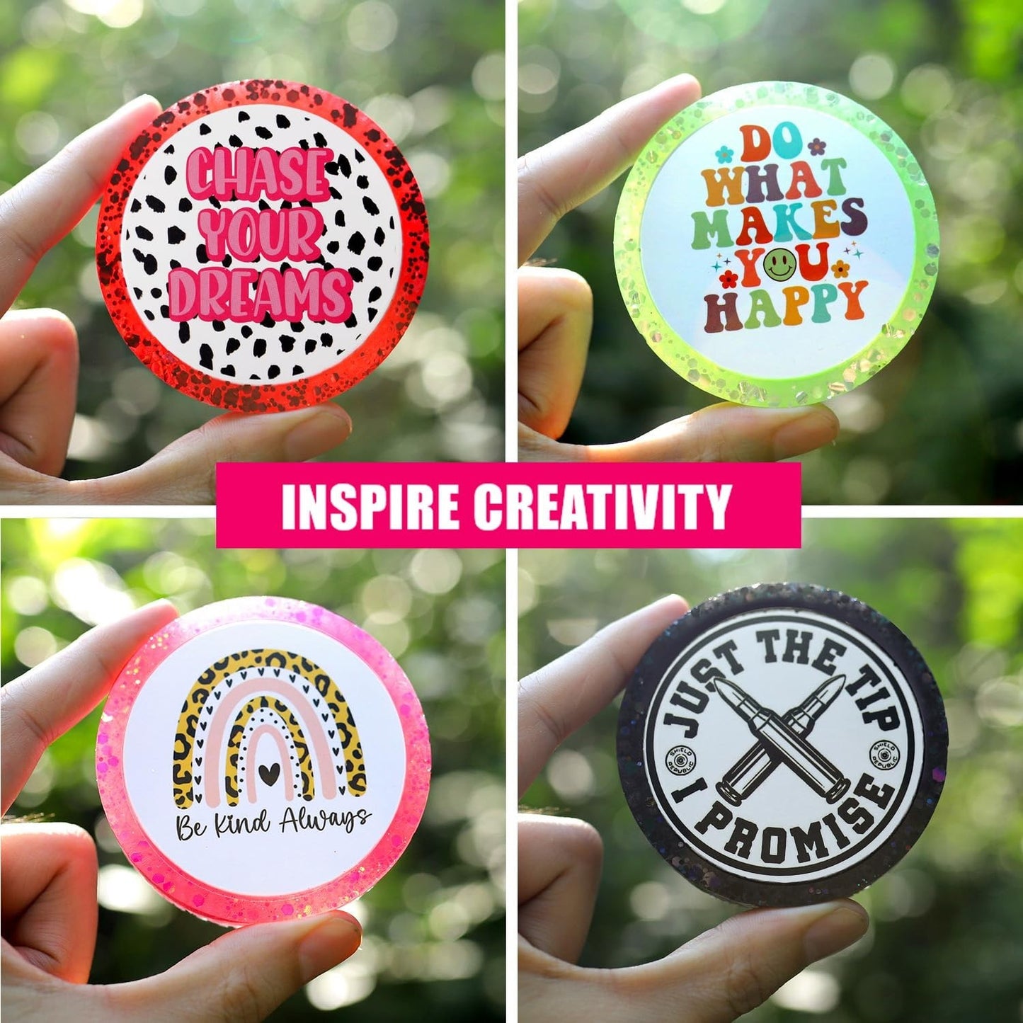 100pcs 3-Inch Funny Quotes Car Freshies Cardstock Cutouts for Silicone Molds & A3