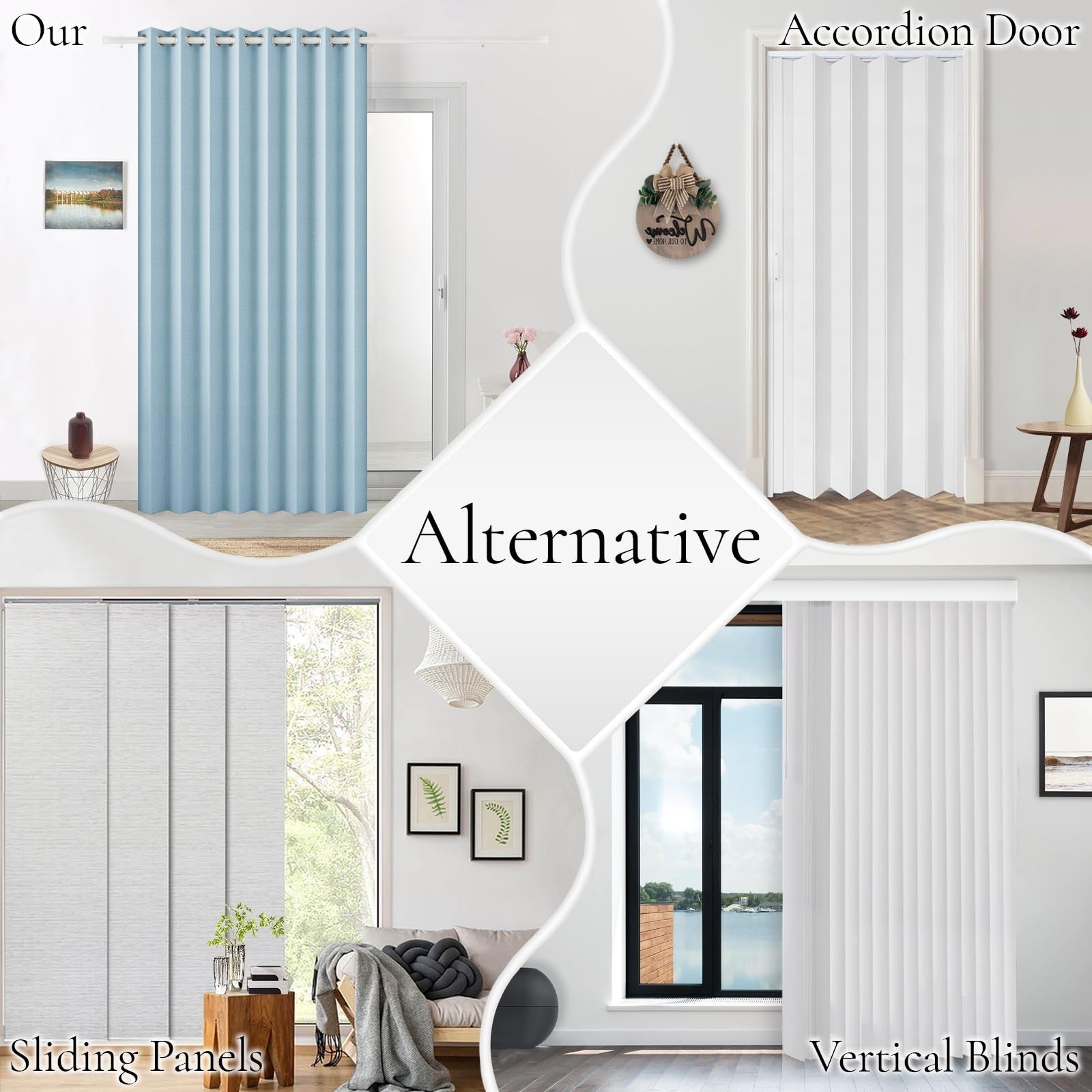 100% Blackout Magnetic Curtain Panel for Closet Door, Laundry, Hallway, 45x80" B3