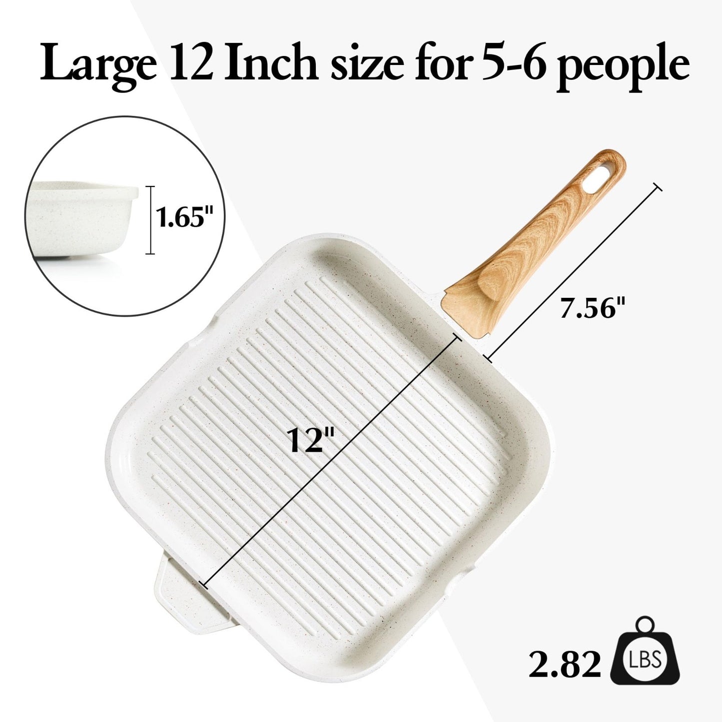 Optimized eBay Title:  "12-Inch Nonstick Ceramic Grill Pan - Durable, Non-Toxic2