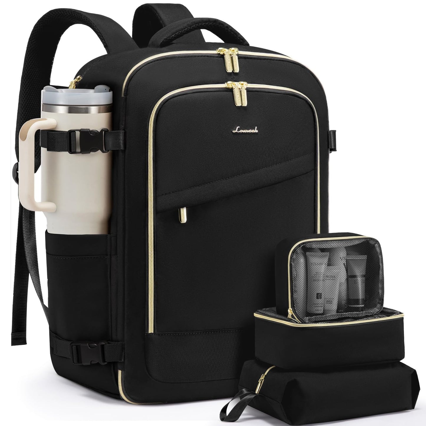 40L Travel Backpack for Women, TSA Approved Carry-On, Fits 17" Laptop, Waterproo1