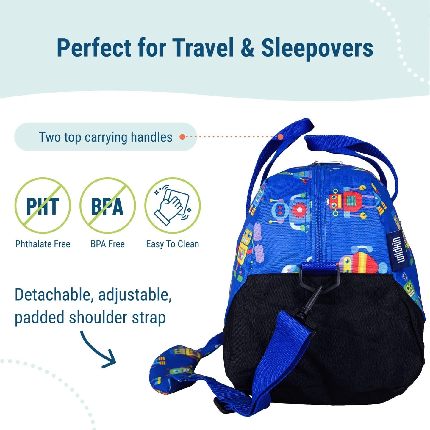 Kids Overnighter Duffel Bag - Lightweight Carry-On Travel Bag for School & Sleep3