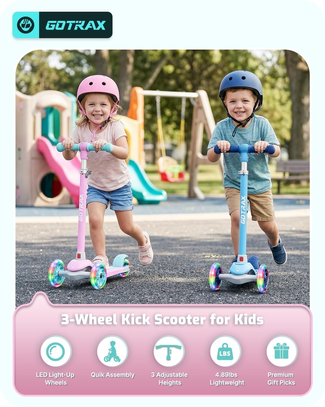 Kids Kick Scooter 3 Wheels for Boys & Girls Ages 2-8, Fun Outdoor Gift2