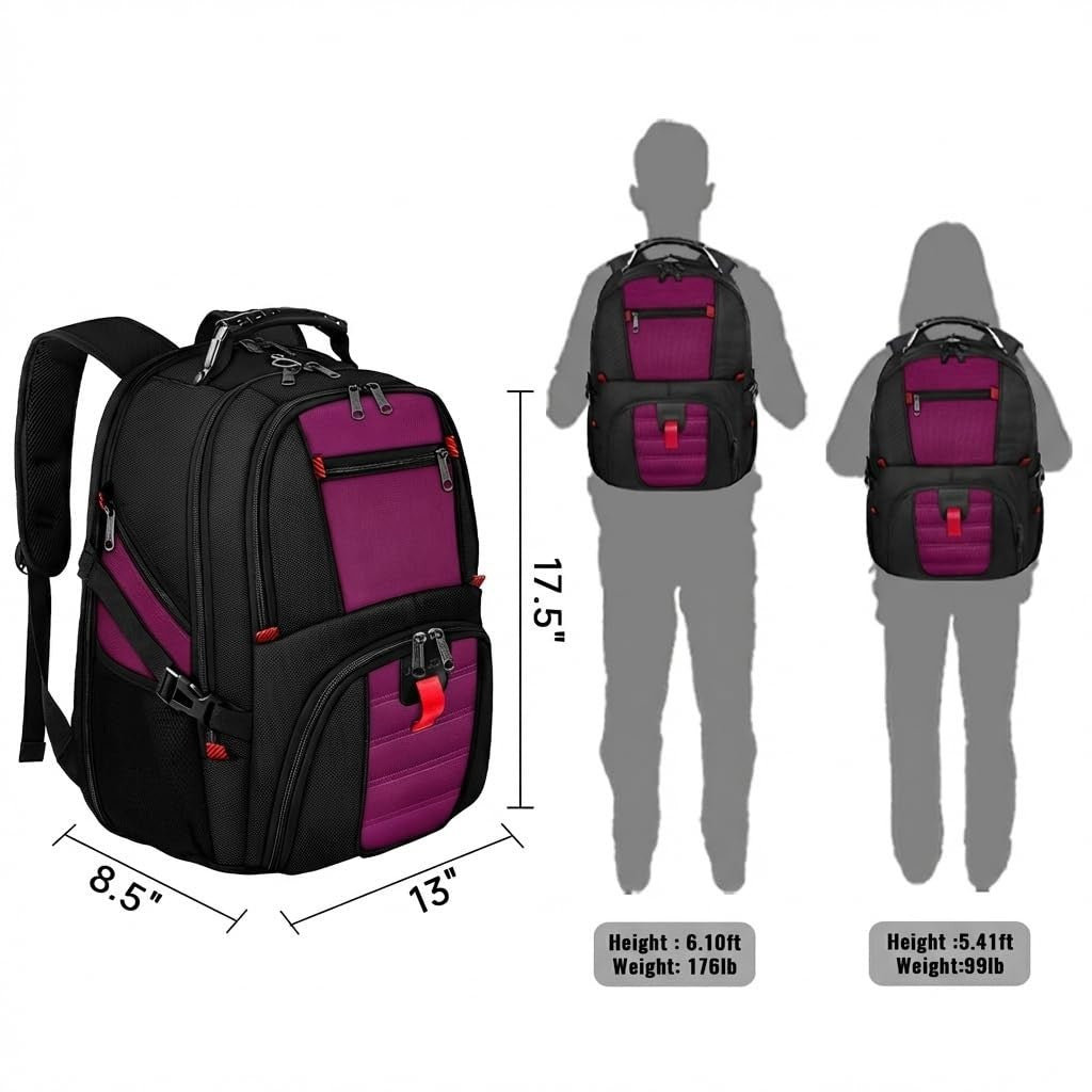 Large Laptop Backpack for Women   Heavy Duty Travel Bag, Stylish & Durable6