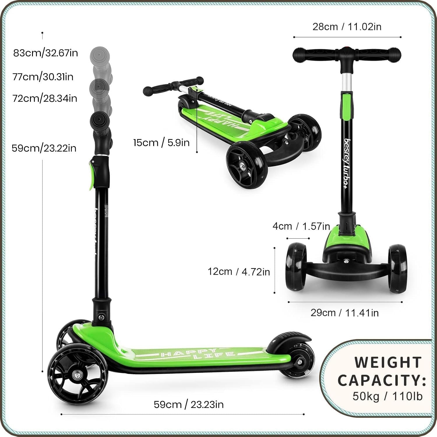 3-Wheel Kids Scooter Ages 3-10, Adjustable Height, Safe & Durable Design7