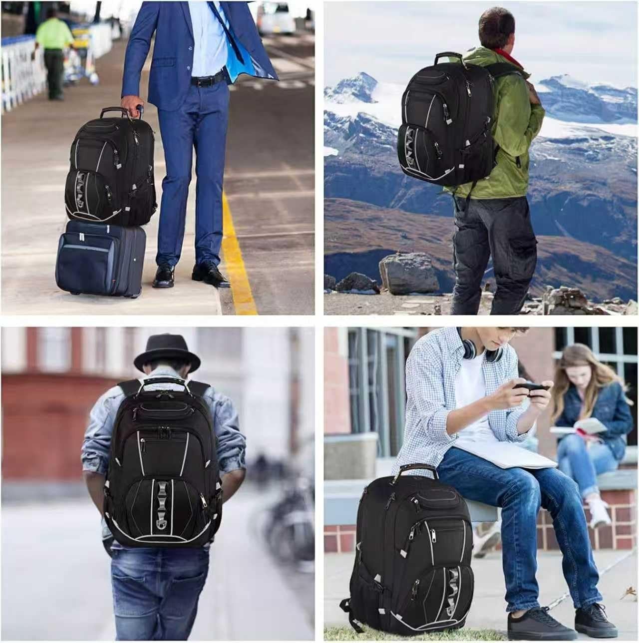 18.4" Gaming Laptop Backpack   Large Capacity, TSA Friendly, RFID Anti Theft, He4